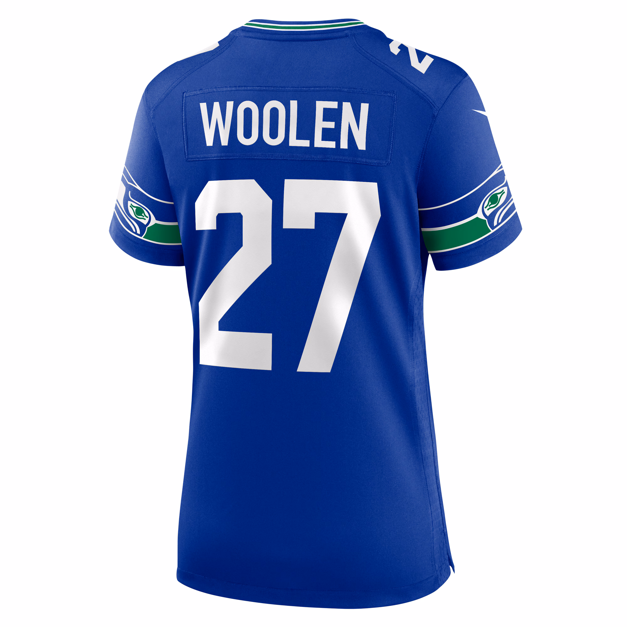 Tariq Woolen Seattle Seahawks Women's Throwback Player Game Jersey - Royal