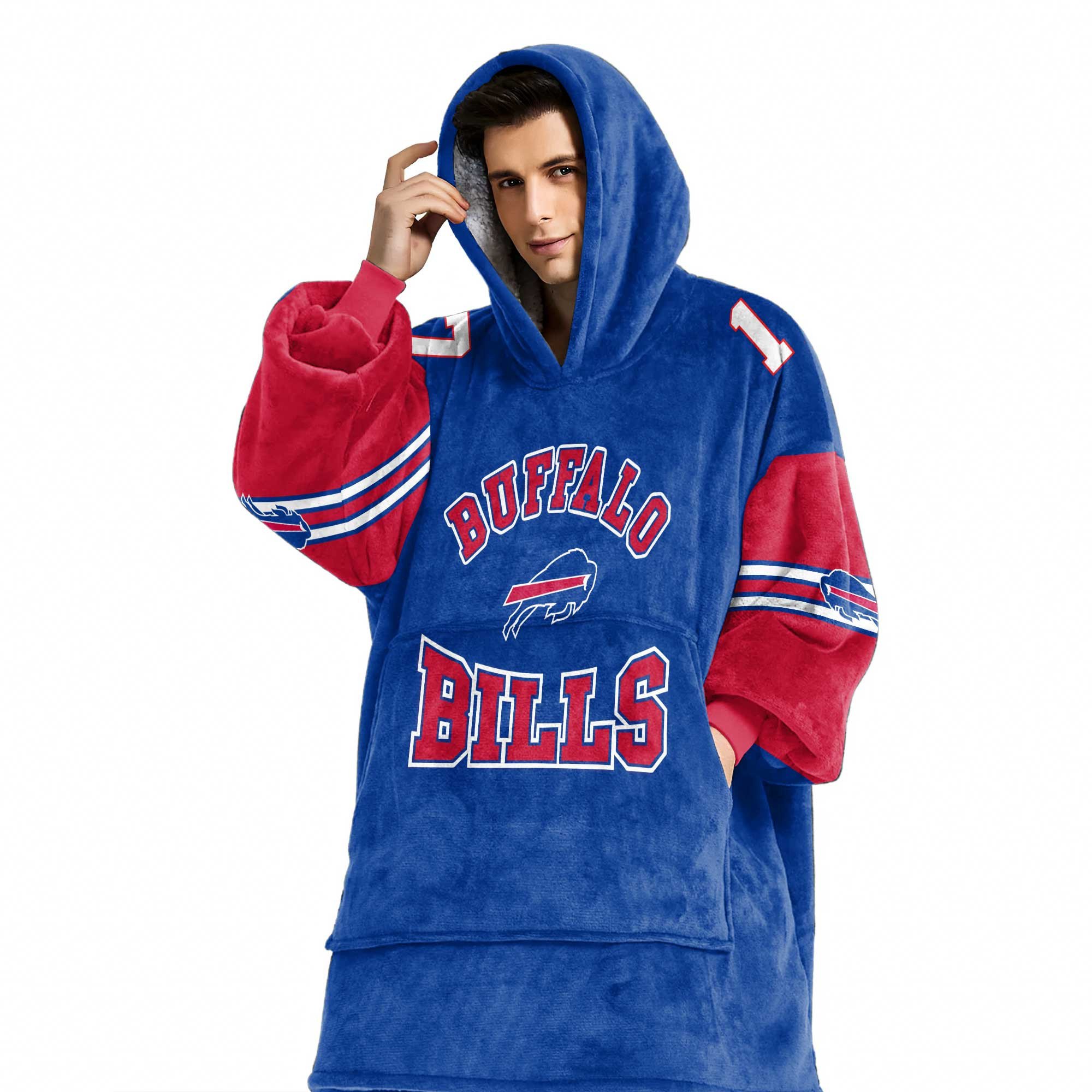 Adult J.A. 17 Buffalo Football Unisex Blanket Hoodie