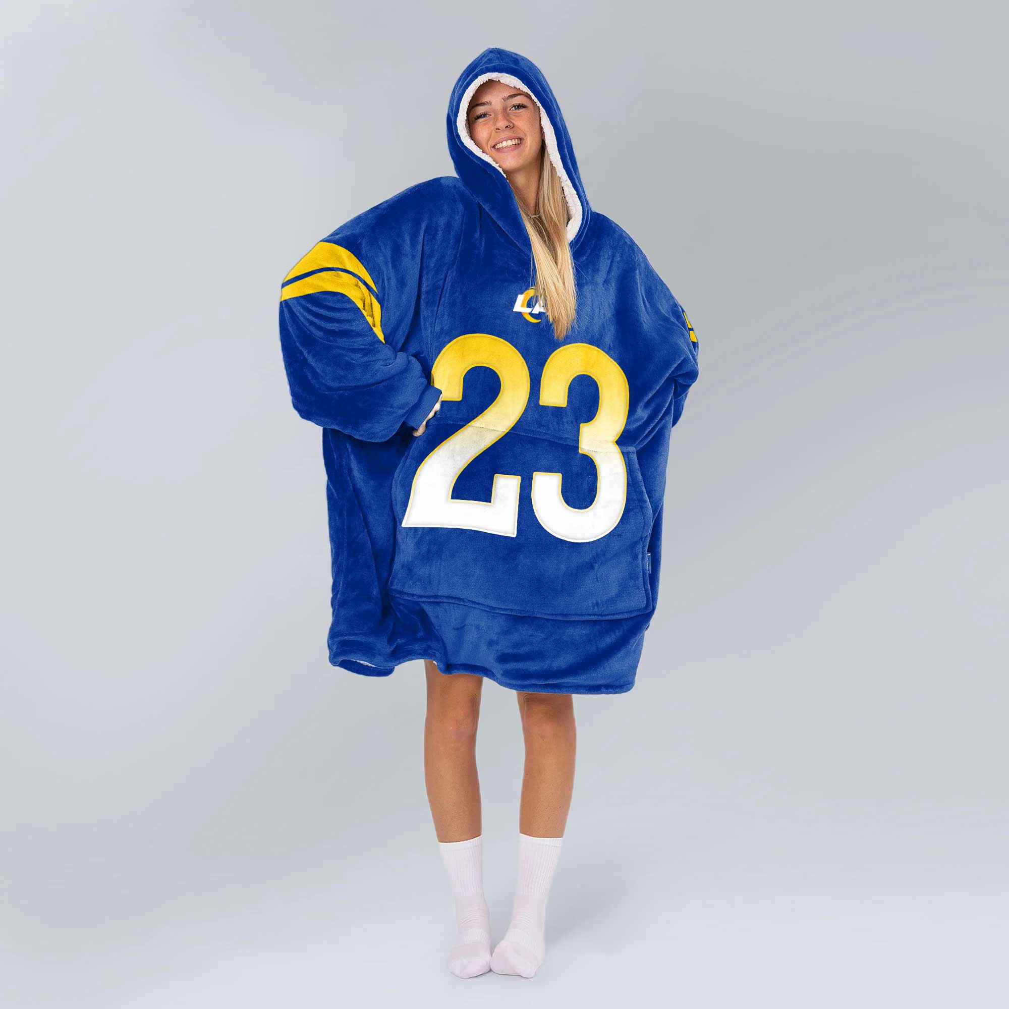 Adult 23 Los Angeles Football Unisex Blanket Hoodie