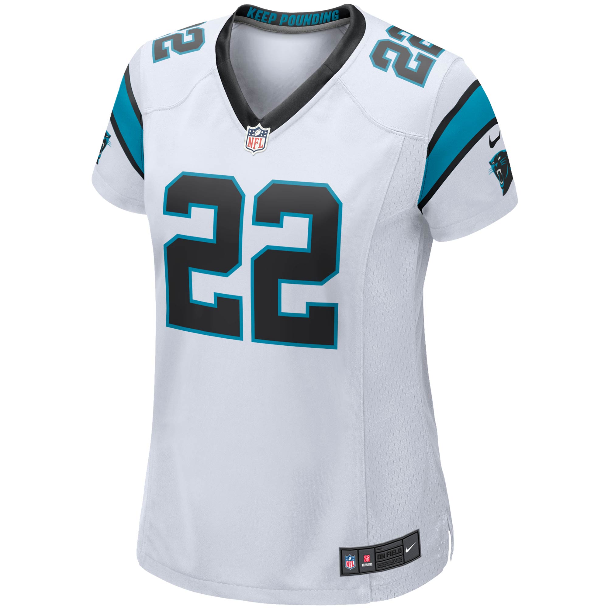 Christian McCaffrey Carolina Panthers  Women's Game Player Jersey - White