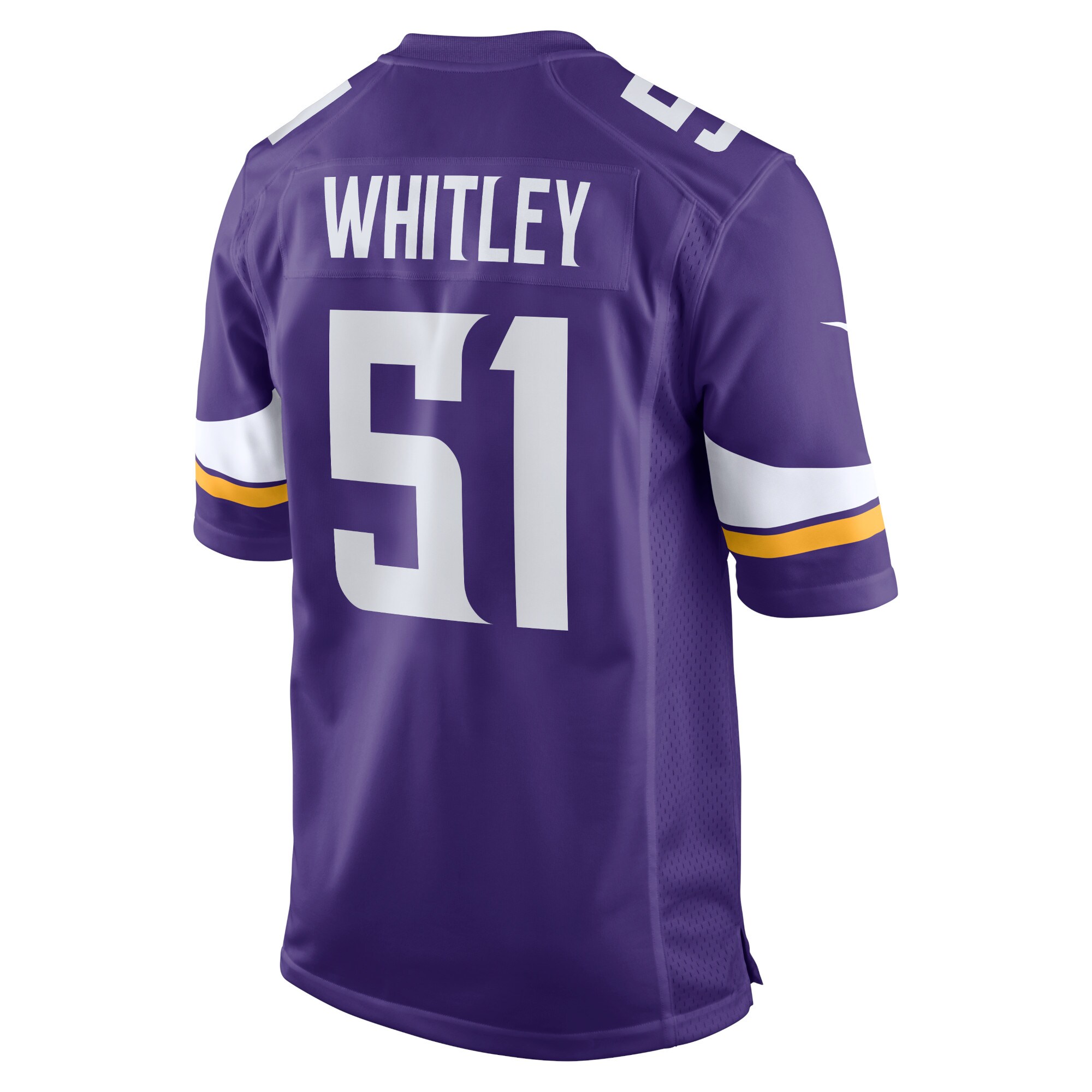 Benton Whitley Minnesota Vikings Home Game Player Jersey - Purple