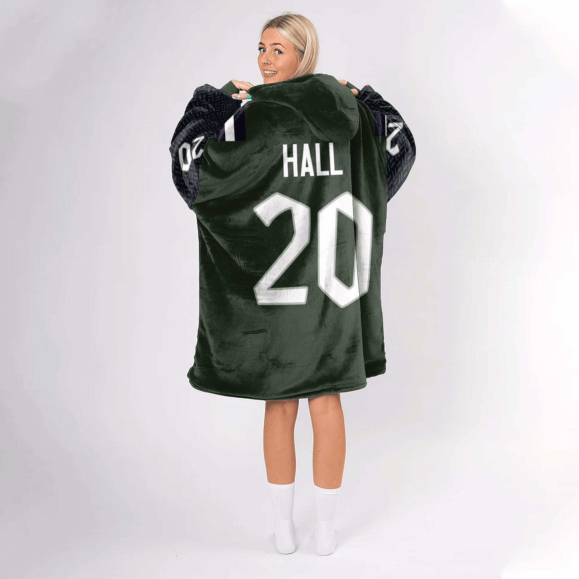 Adult B.H 20 New York J Football Unisex Blanket Hoodie