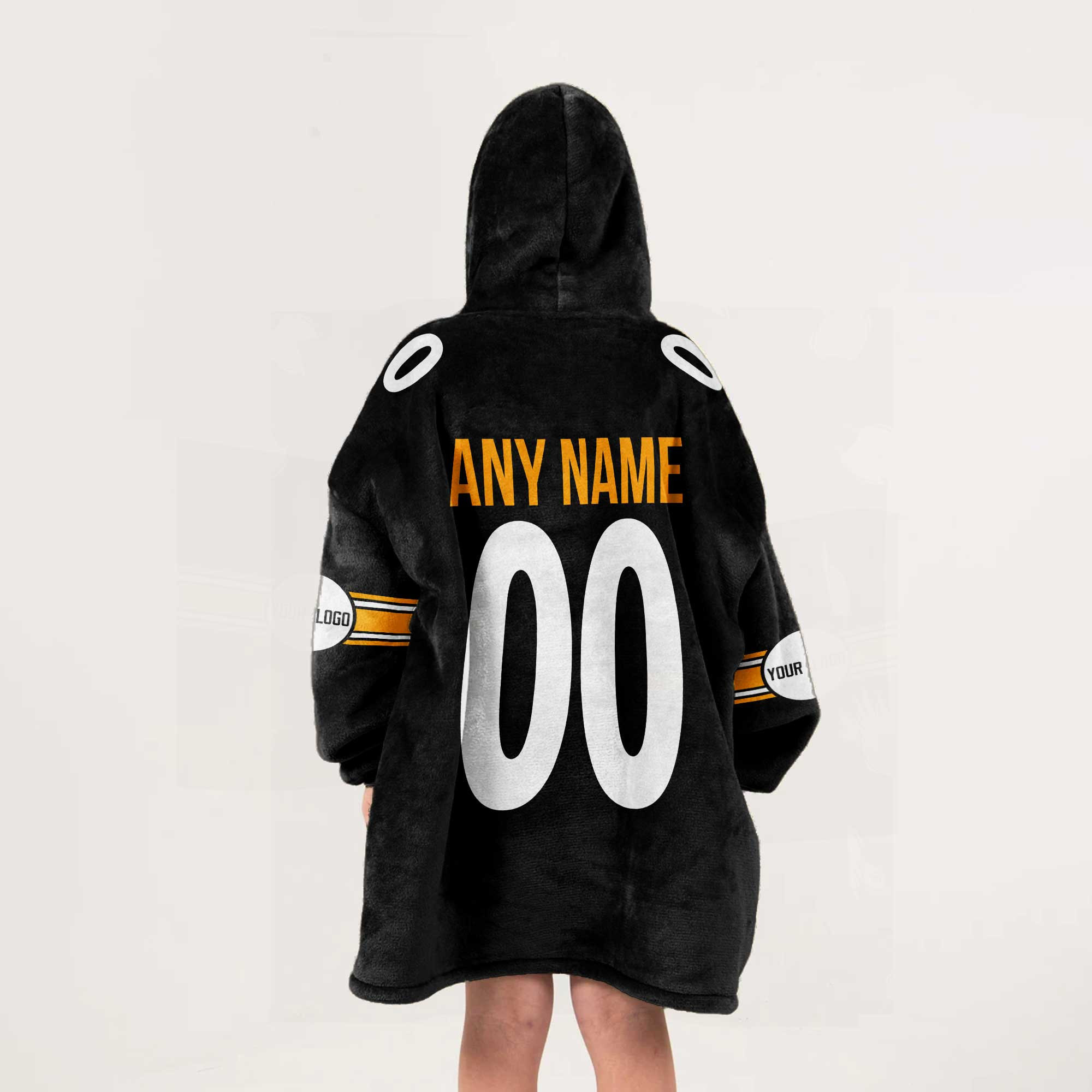 Adult Custom Blanket Hoodie Pittburgh Inspired Color