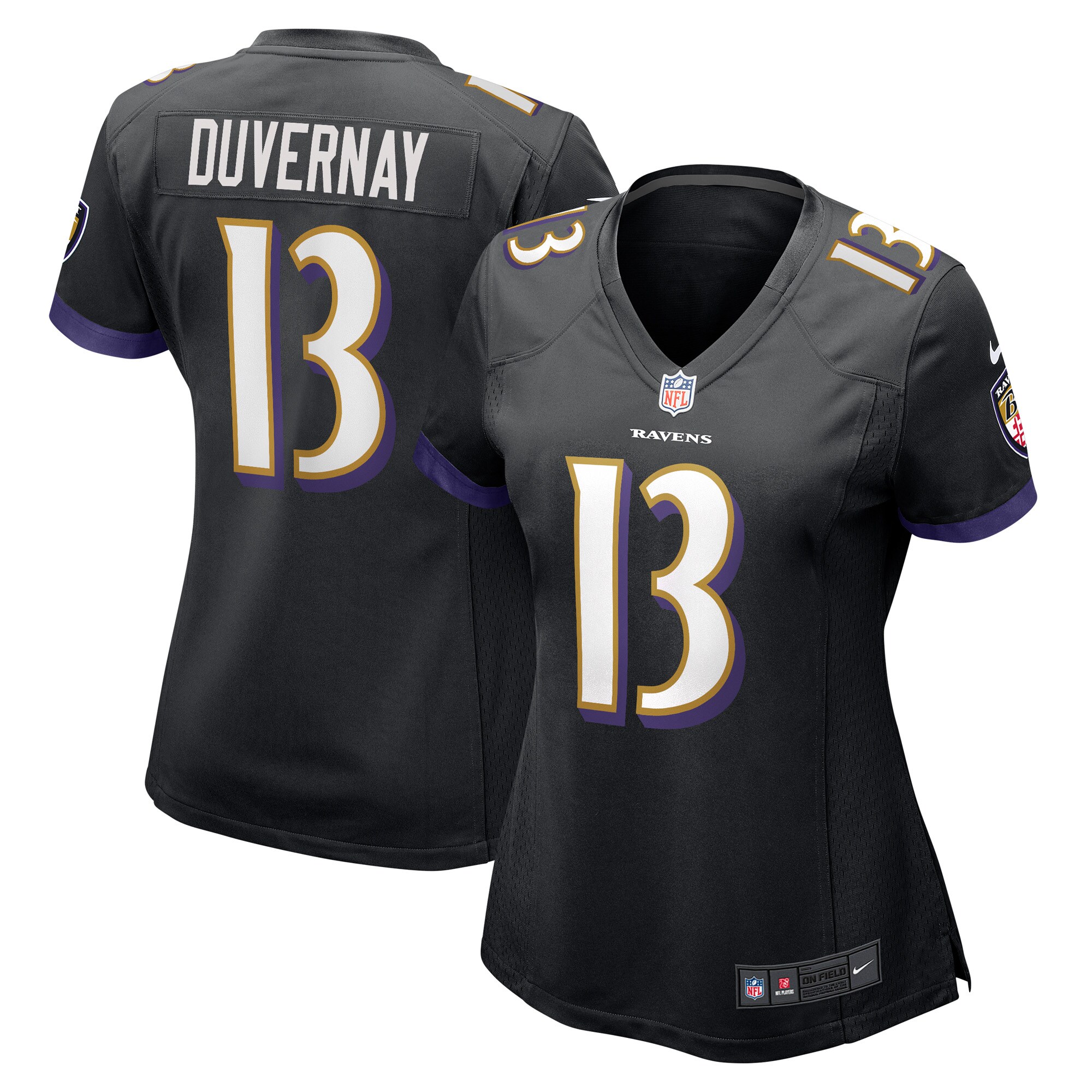 Devin Duvernay Baltimore Ravens  Women's Game Player Jersey - Black