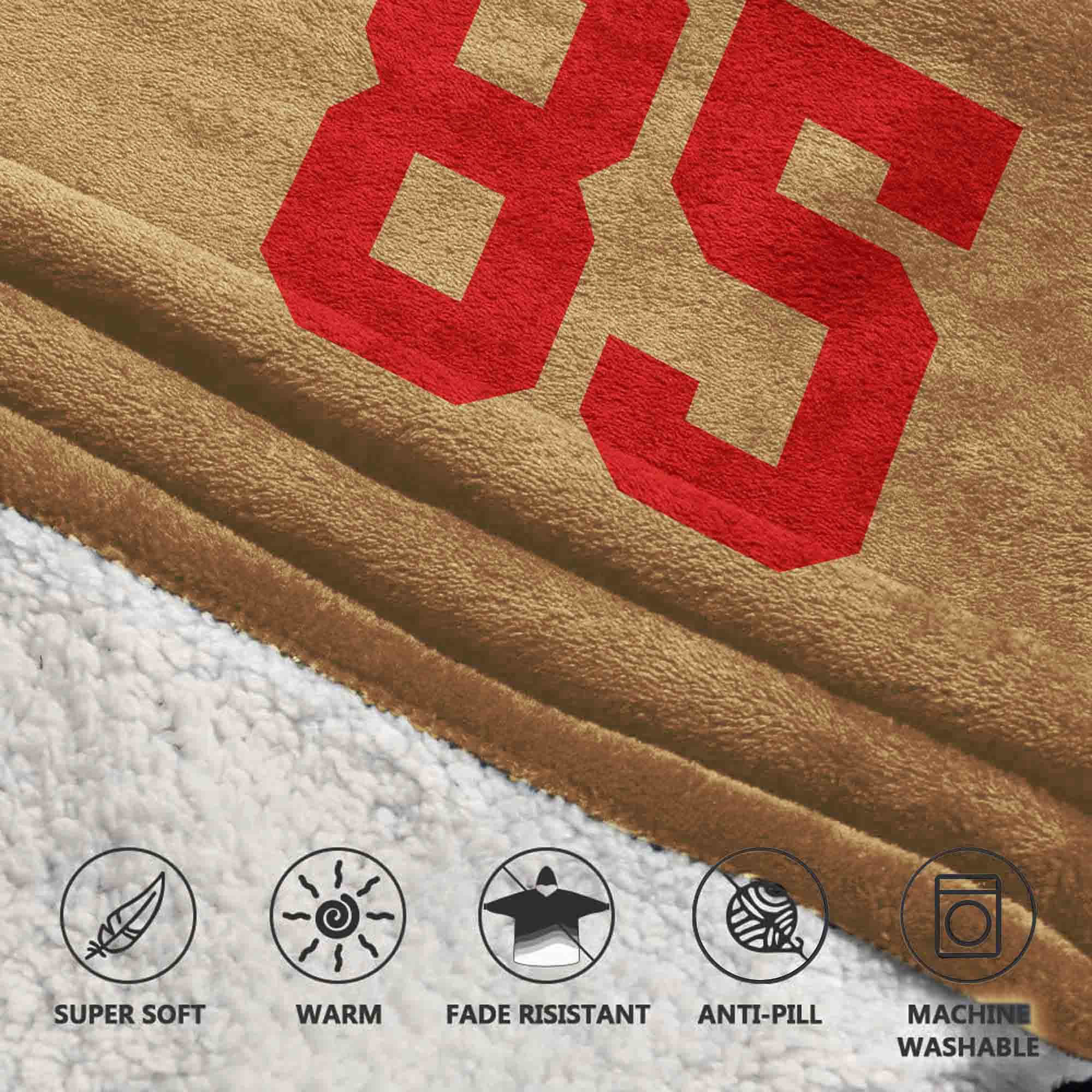 Adult 85 San Francisco 49ers Football Unisex Blanket Hoodie