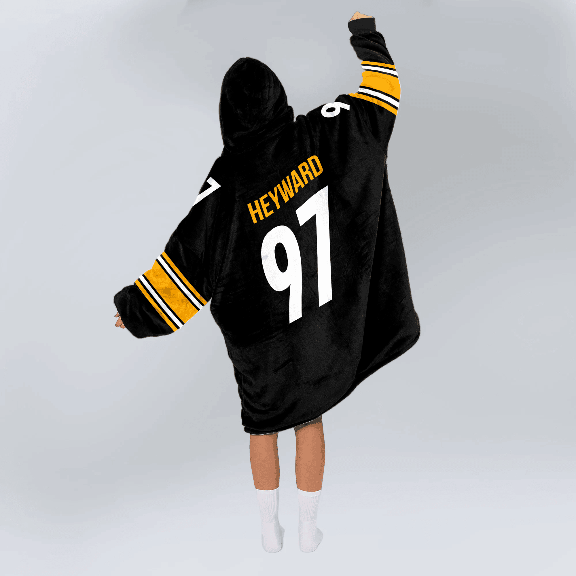 Adult 97 Pittsburgh Football Unisex Blanket Hoodie