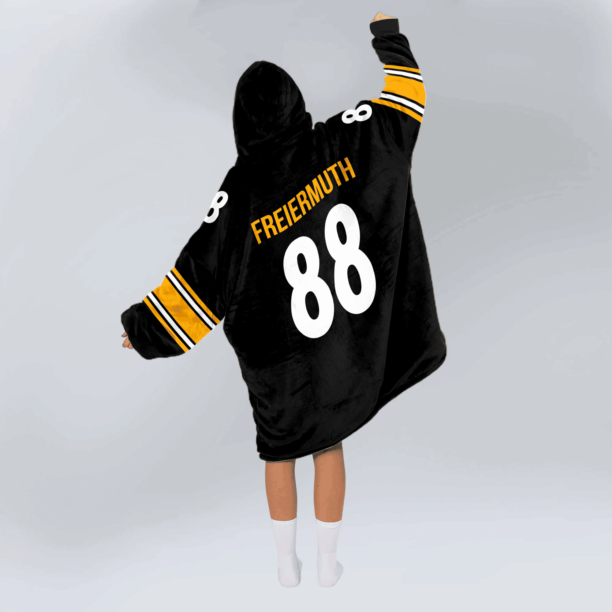 Adult 88 Pittsburgh Football Unisex Blanket Hoodie