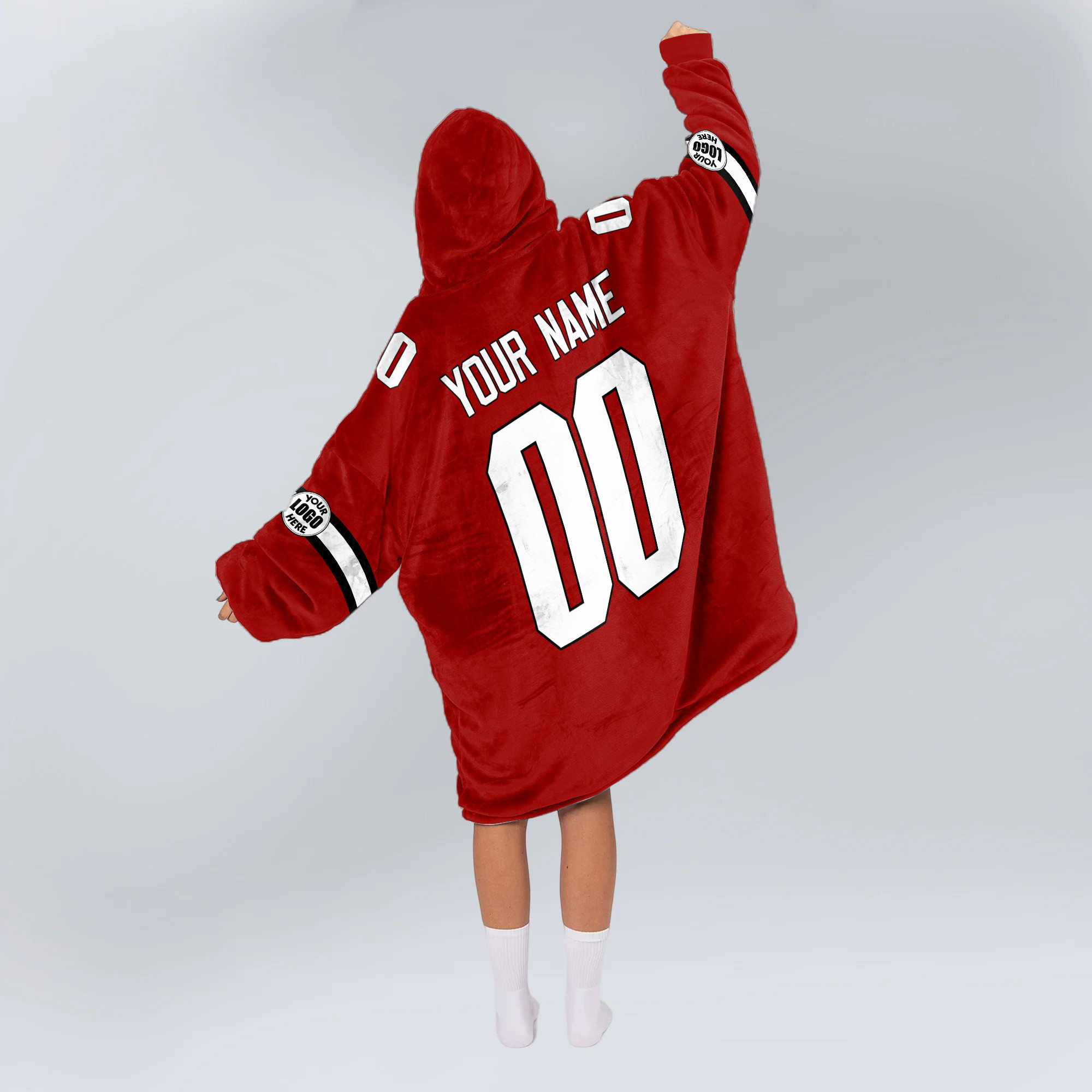 Adult Custom Blanket Hoodie Indiana Inspired Color