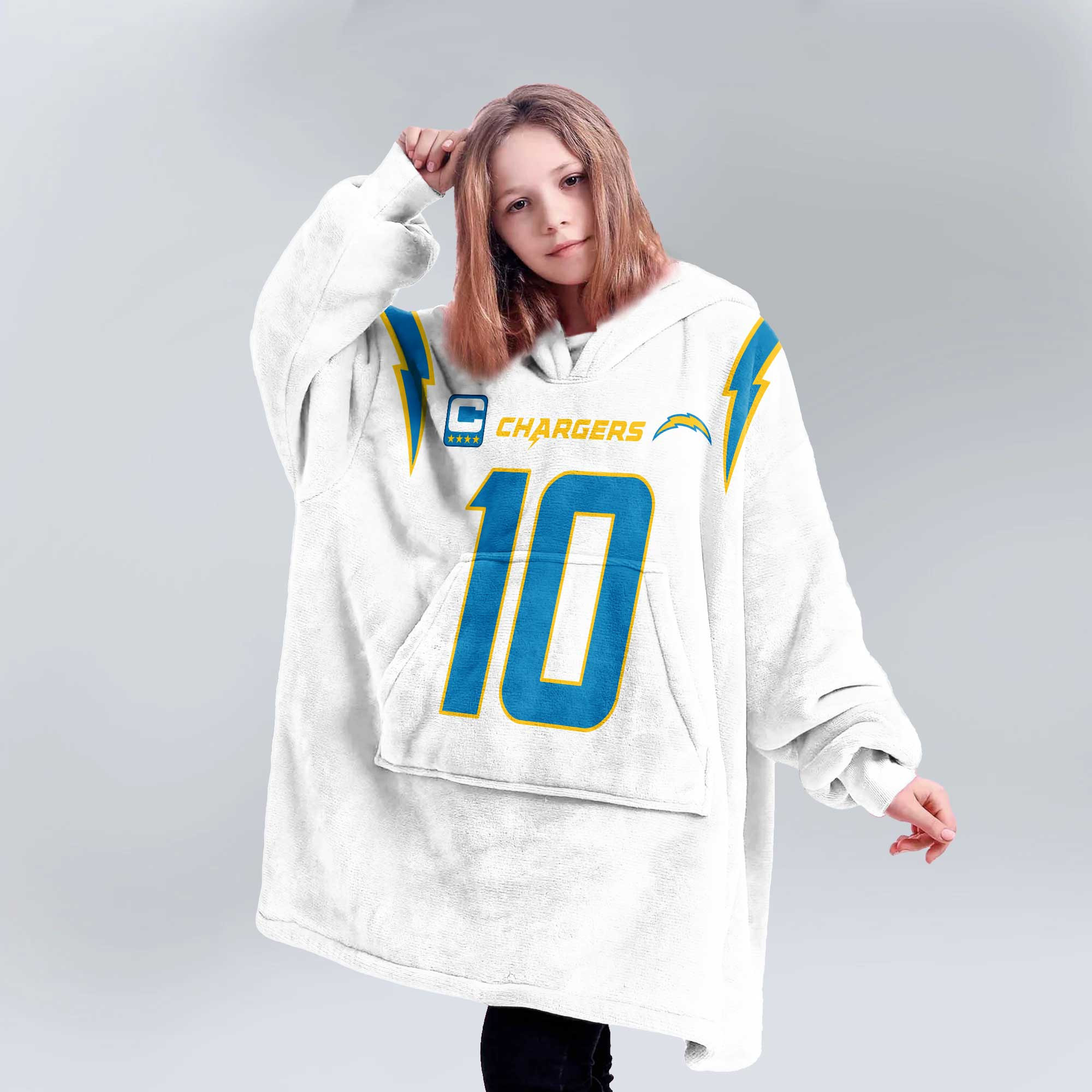 Kid 10 Los Angeles Football Unisex Blanket Hoodie