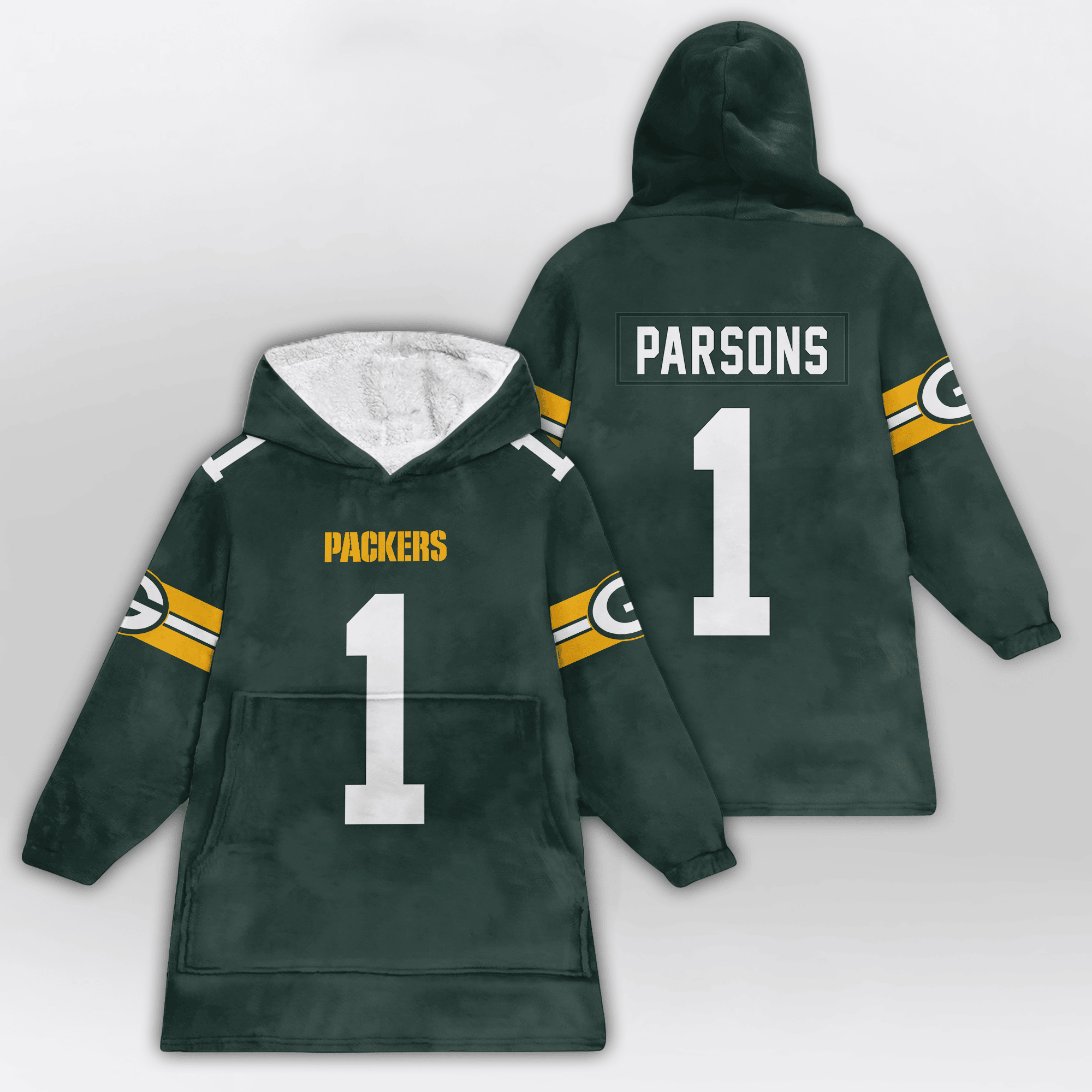 Kid M.P 1 Green Bay Football Unisex Blanket Hoodie