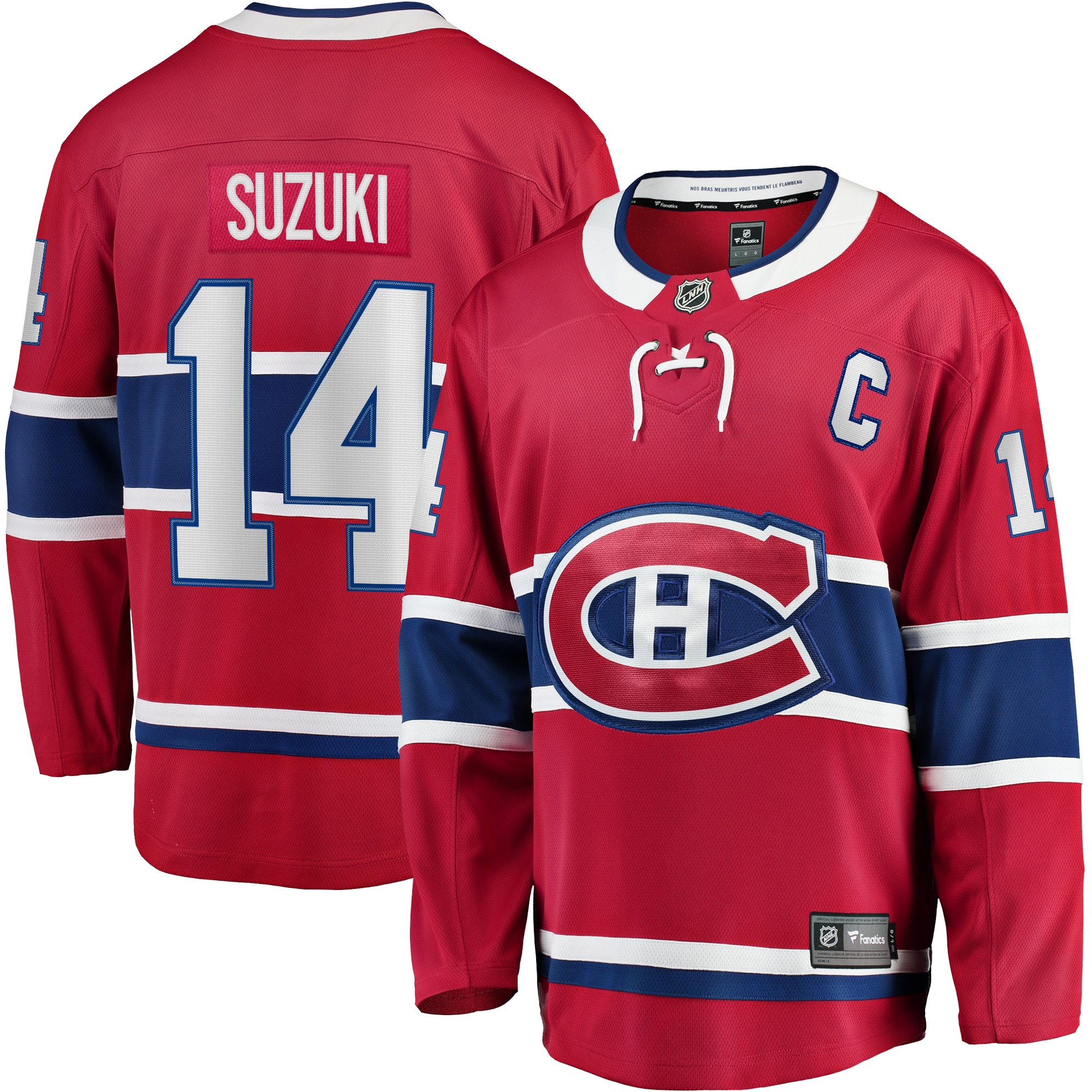 Nick Suzuki Montreal Canadiens Home Premier Breakaway Player Jersey - Red