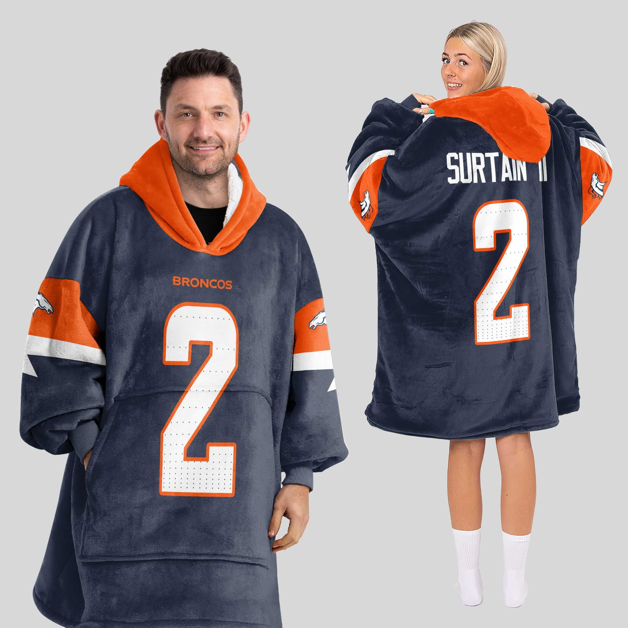 Adult P.S 2 Denver Football Unisex Blanket Hoodie