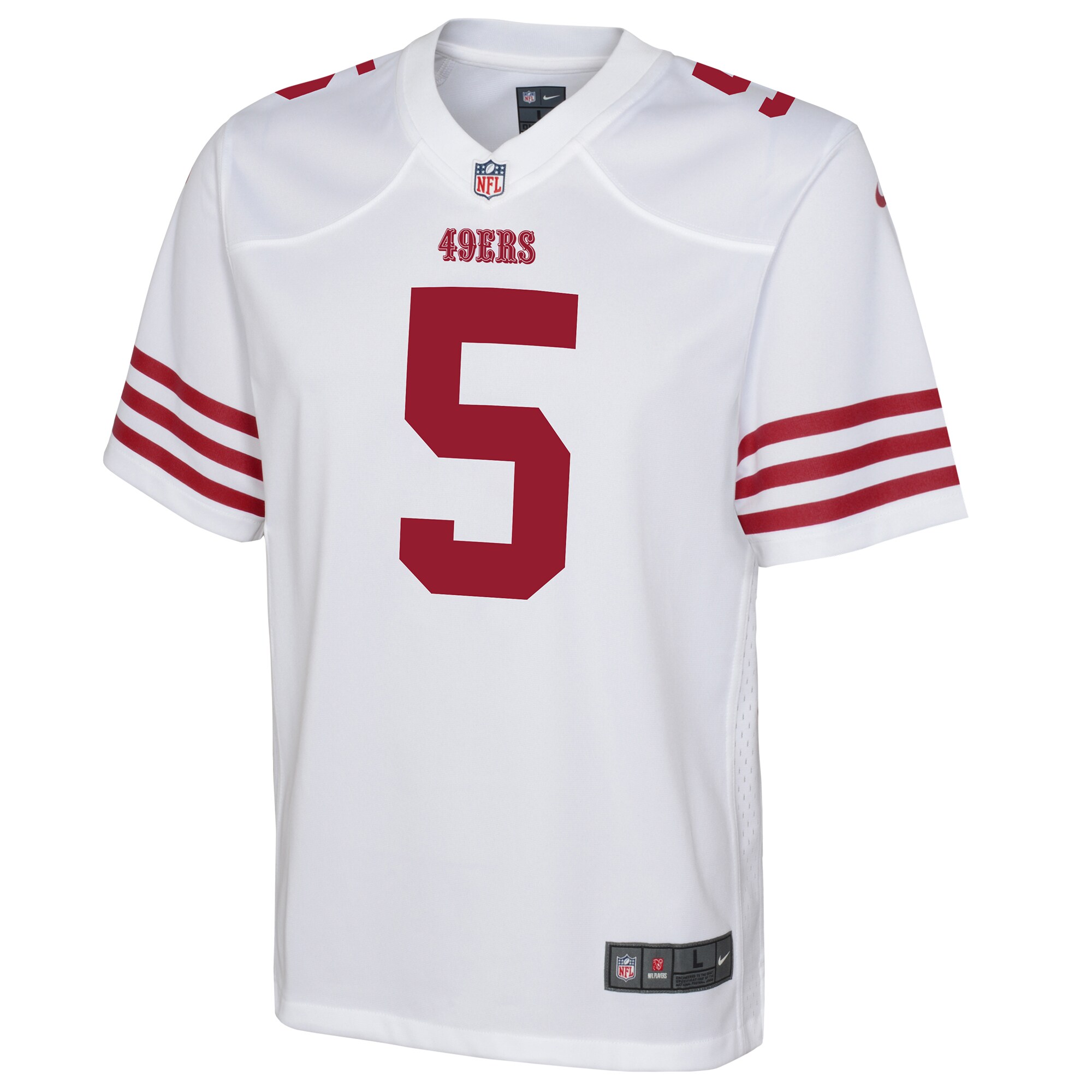 Trey Lance San Francisco 49ers  Youth Game Jersey - White
