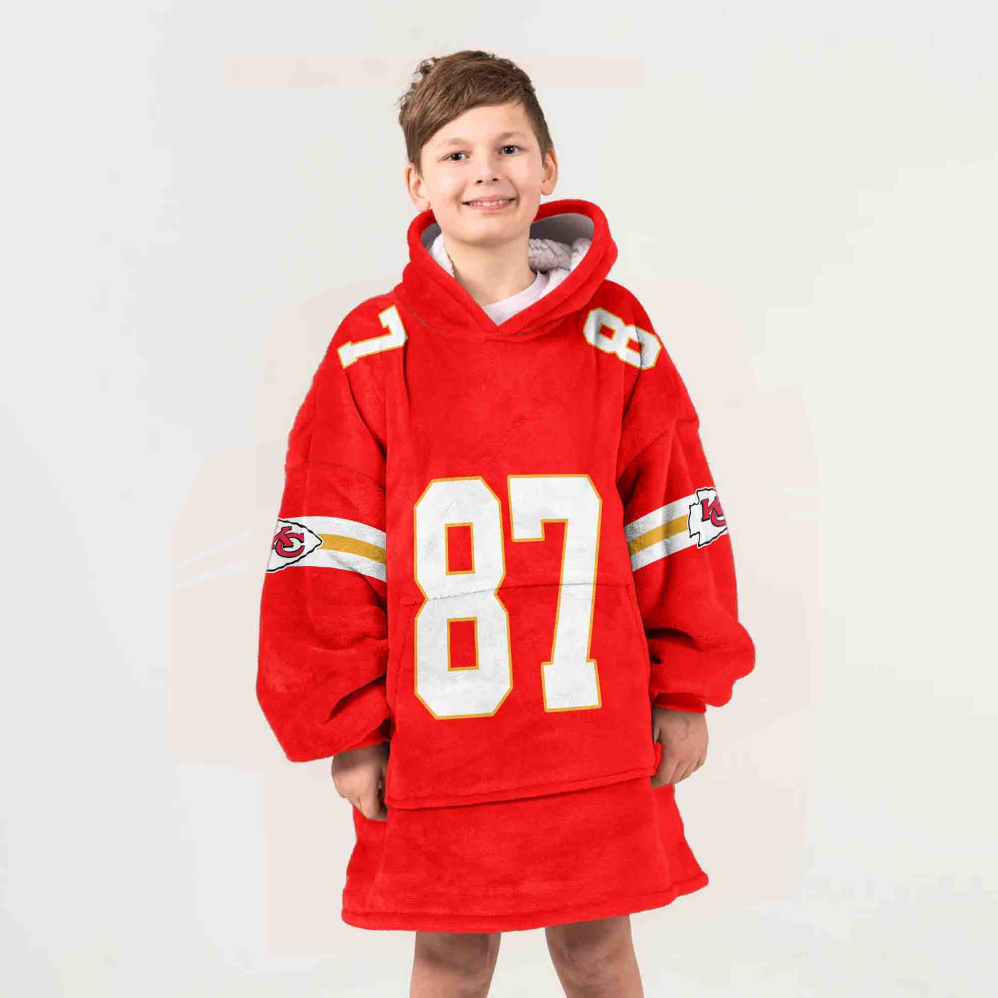 Adult T.K 87 Kansas City Football Unisex Blanket Hoodie