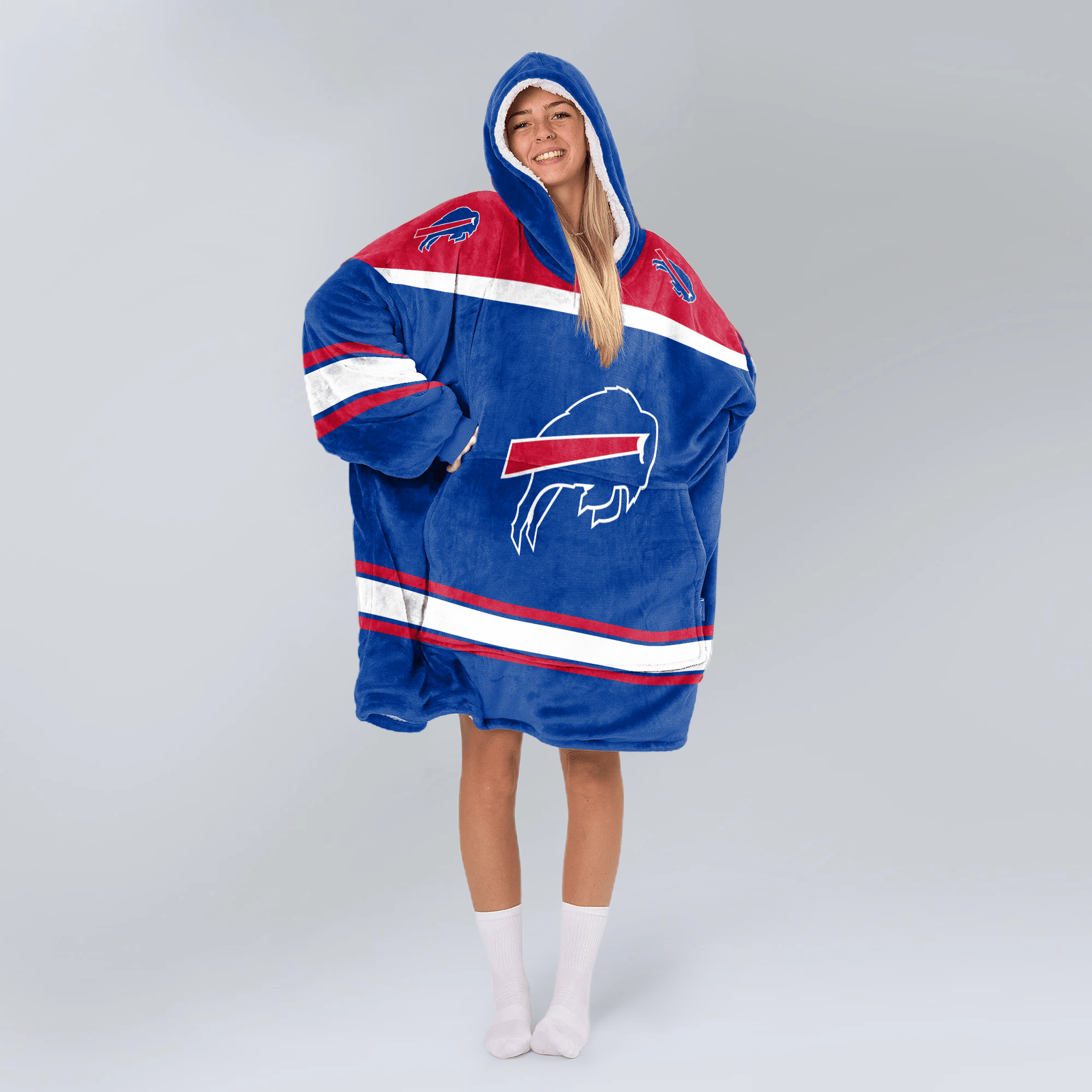 Adult J.A 17 Buffalo Football Unisex Blanket Hoodie