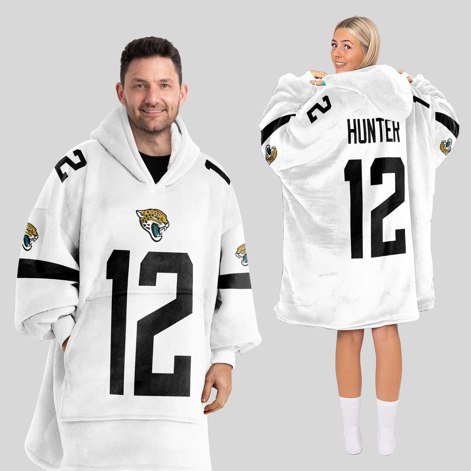 Adult 12 Jacksonville Football Unisex Blanket Hoodie