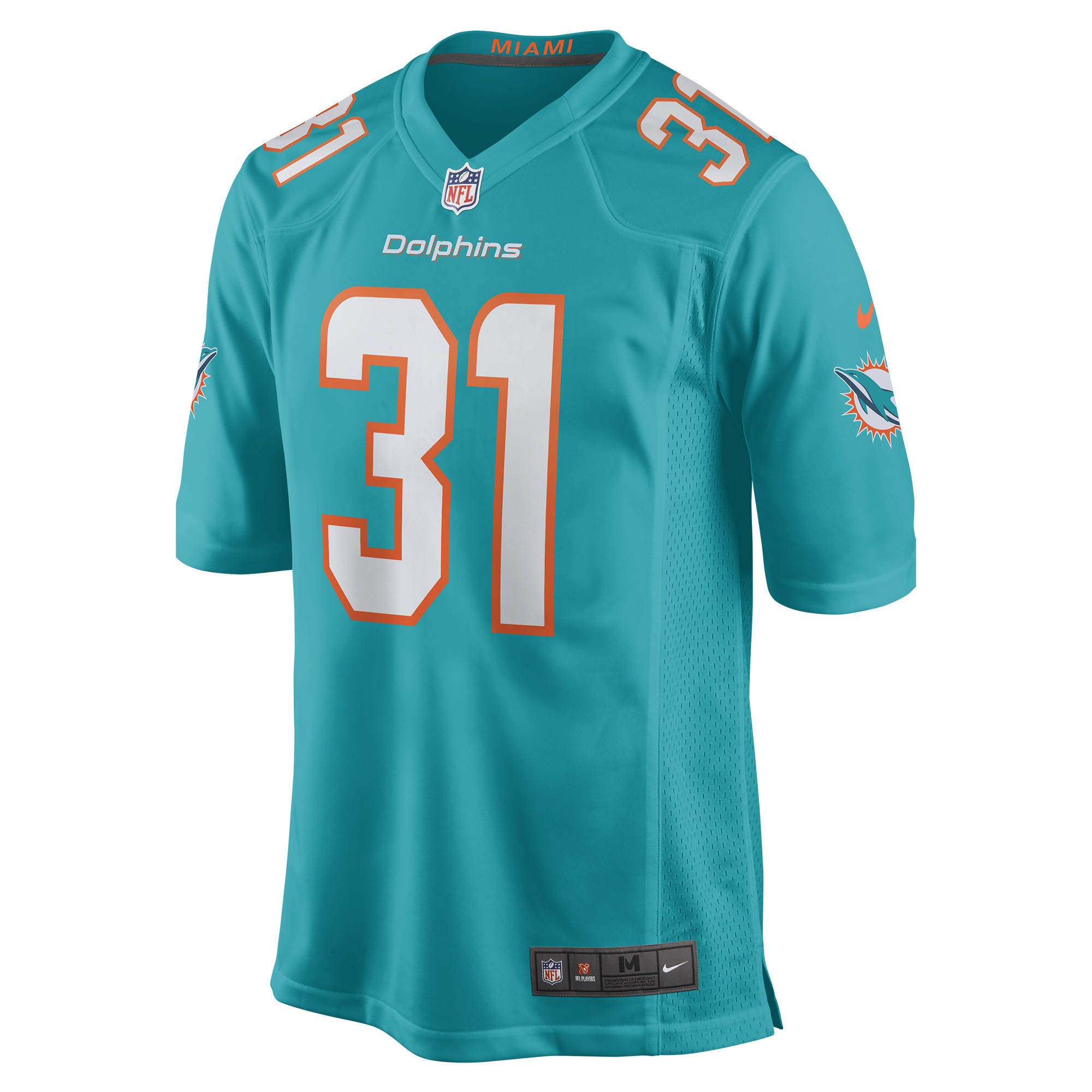 Raheem Mostert Miami Dolphins Game Jersey - Aqua