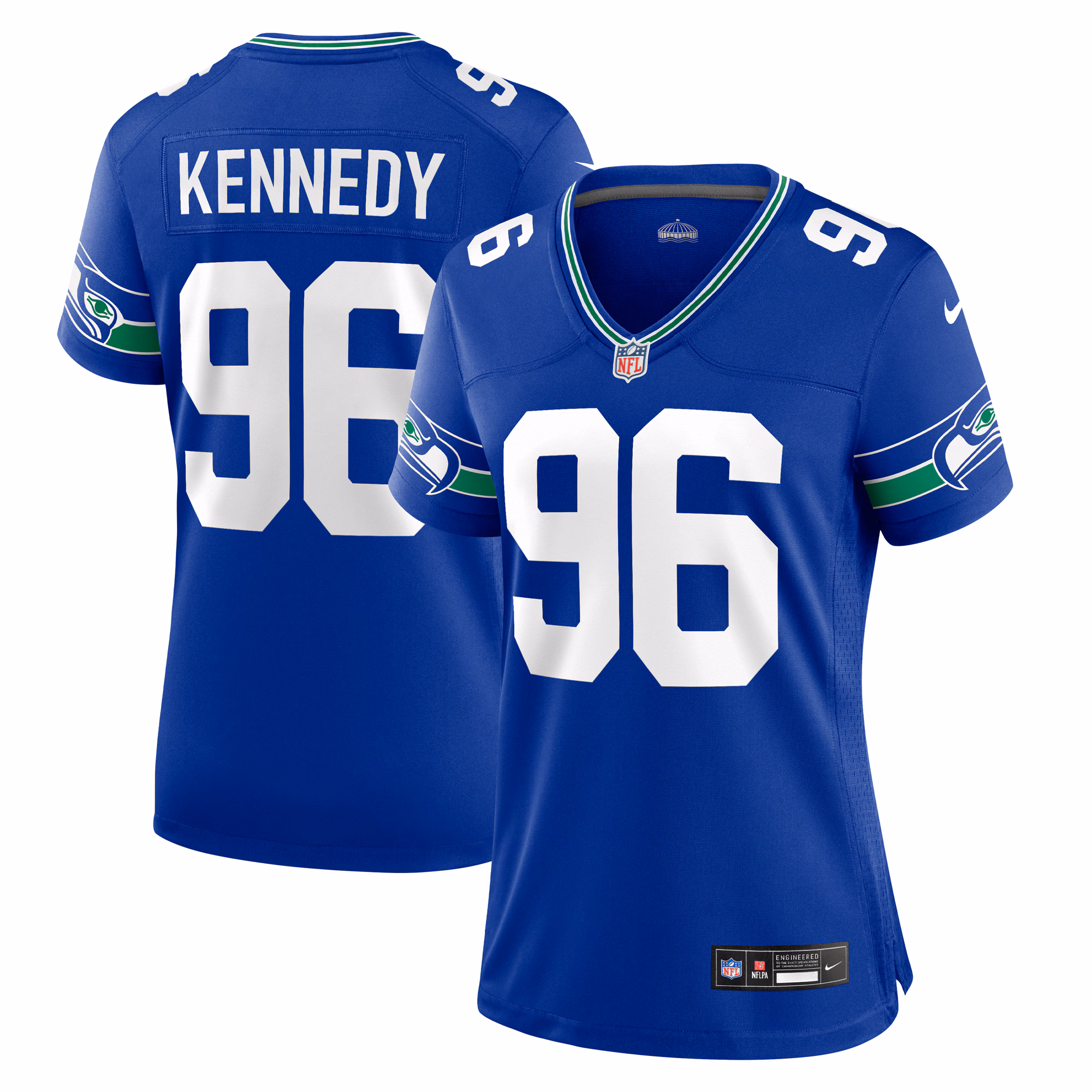 Cortez Kennedy Seattle Seahawks Women's Throwback Player Game Jersey - Royal