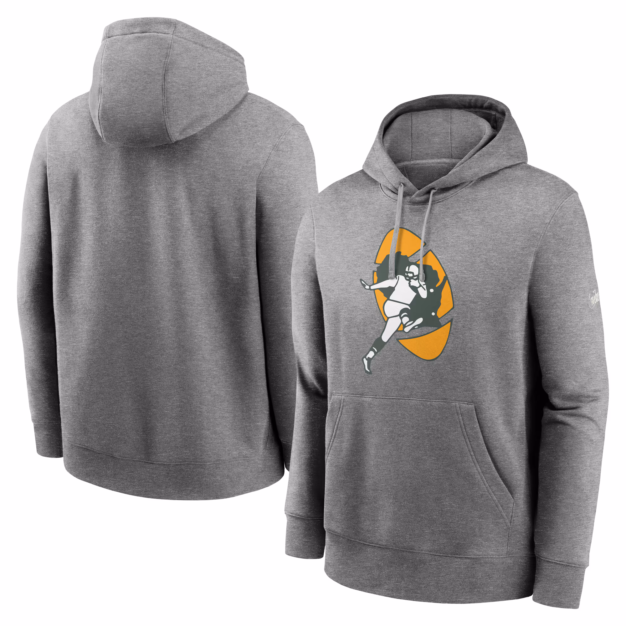 Green Bay Packers Rewind Club Fleece Pullover Hoodie - Heathered Gray