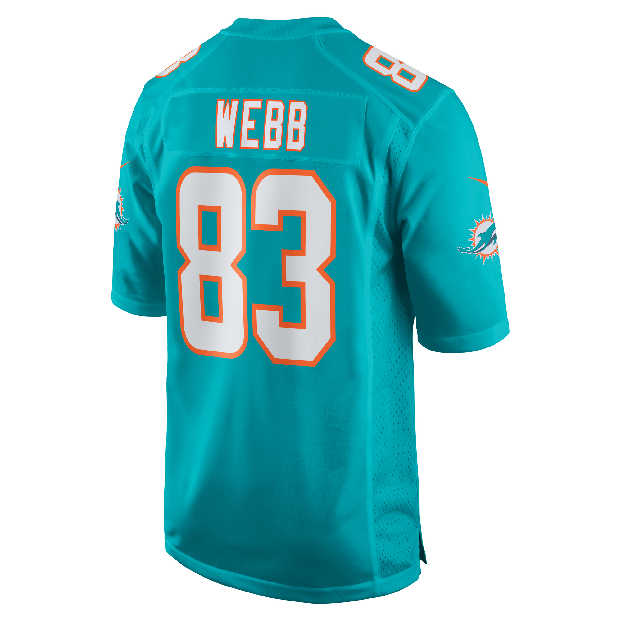 Raleigh Webb Miami Dolphins Team Game Jersey -  Aqua