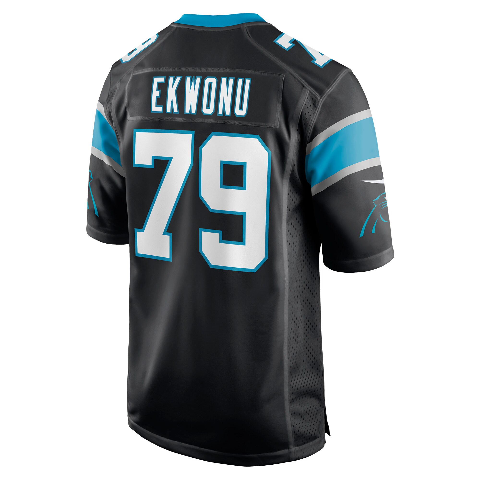 Ikem Ekwonu Carolina Panthers Player Game Jersey - Black