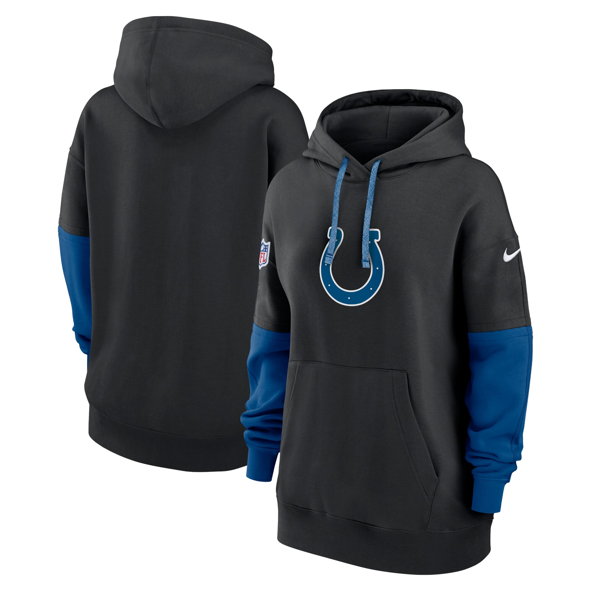 Indianapolis Colts Women's 2024 Sideline Essential Fleece Pullover Hoodie - Black