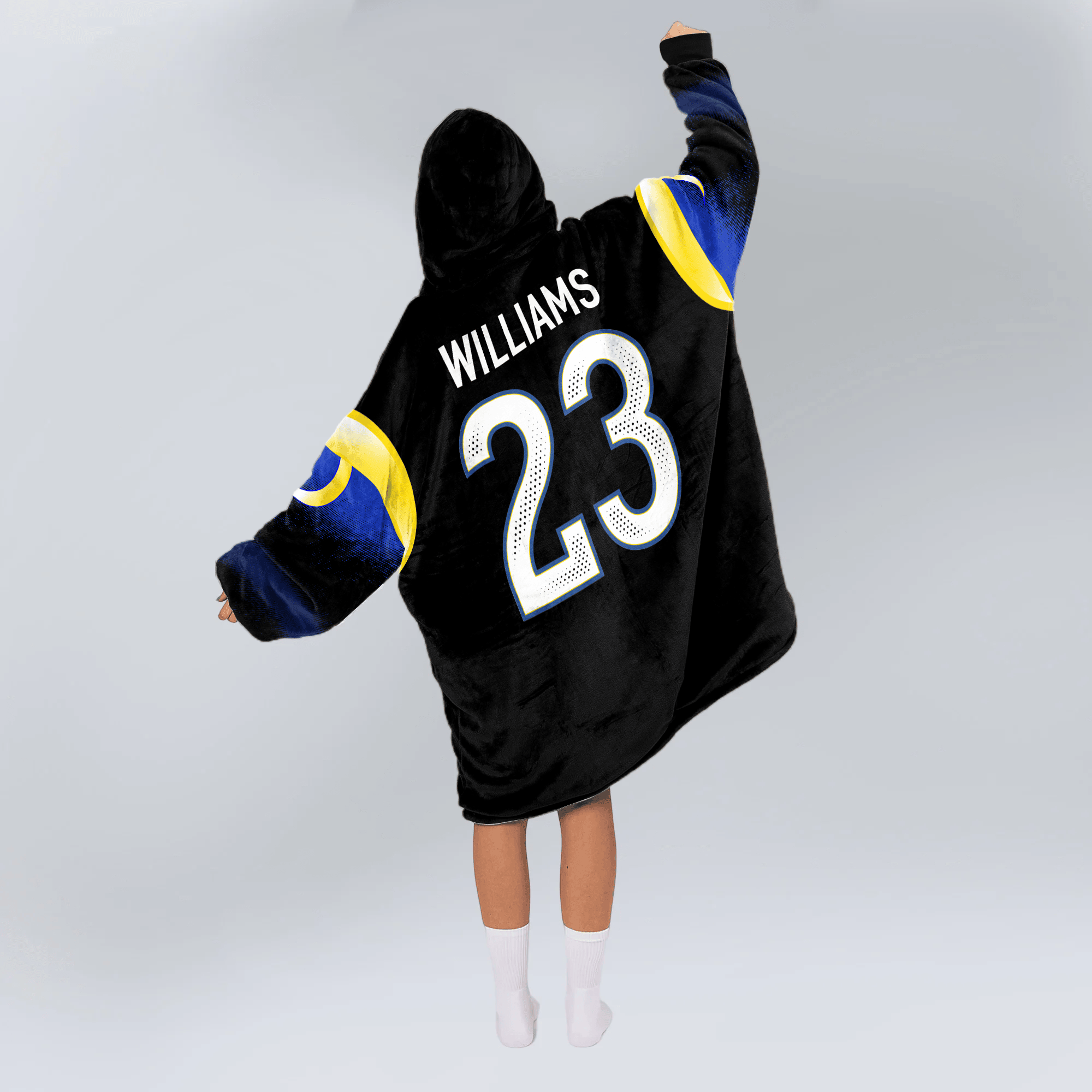 Adult K.W 23 Captain Los Angeles R Football Unisex Blanket Hoodie