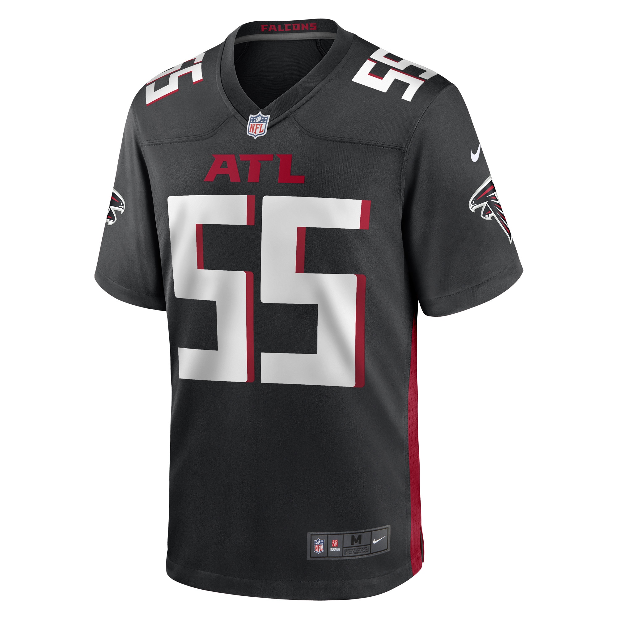 Nate Landman Atlanta Falcons  Game Player Jersey - Black