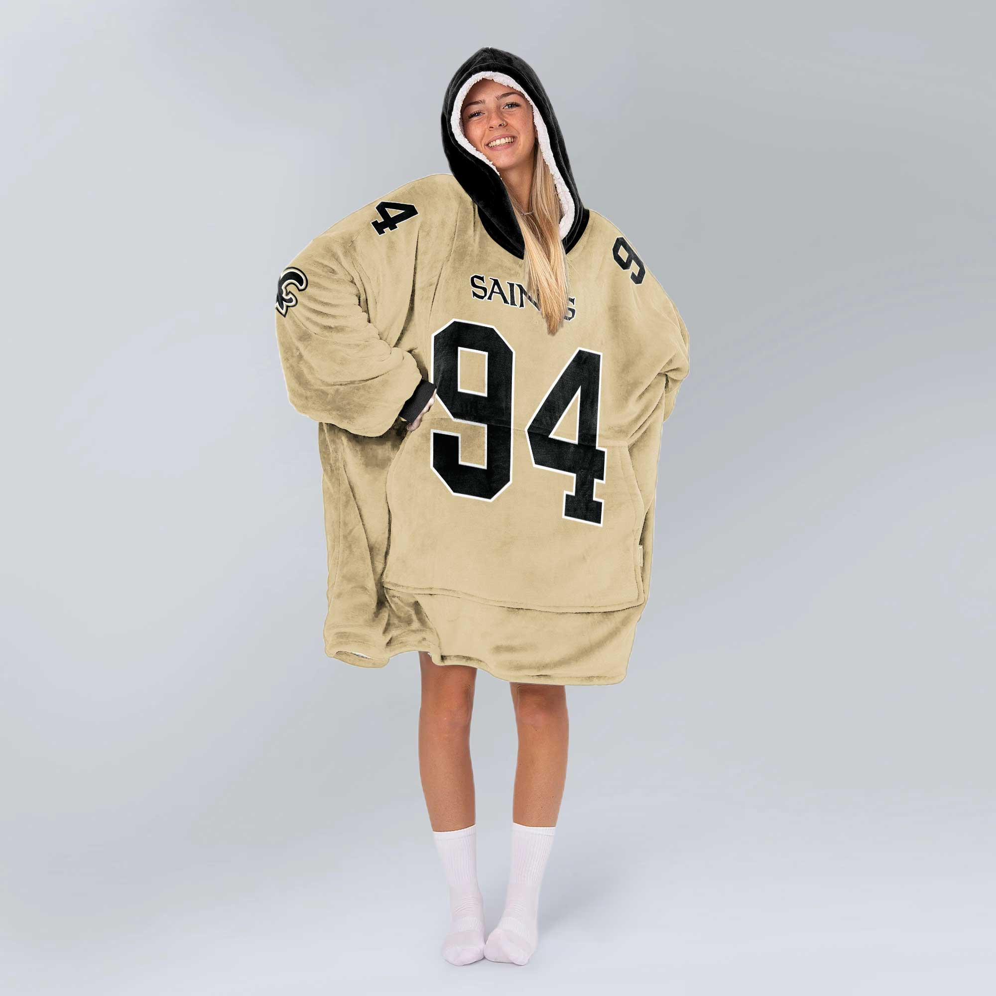 Adult C.J 94 New Orleans Football Unisex Blanket Hoodie