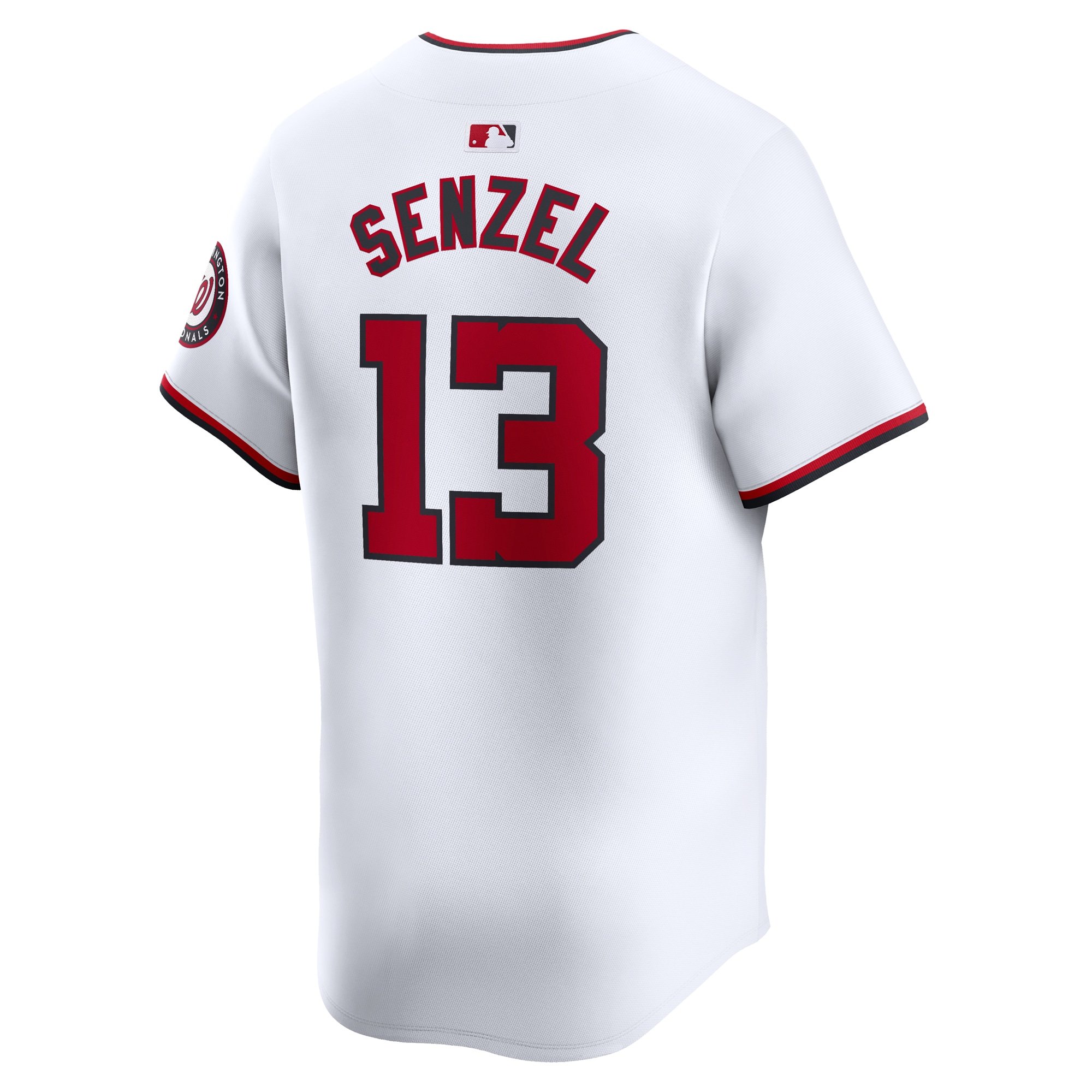 Men's Washington Nationals Nick Senzel  White Home Limited Player Jersey