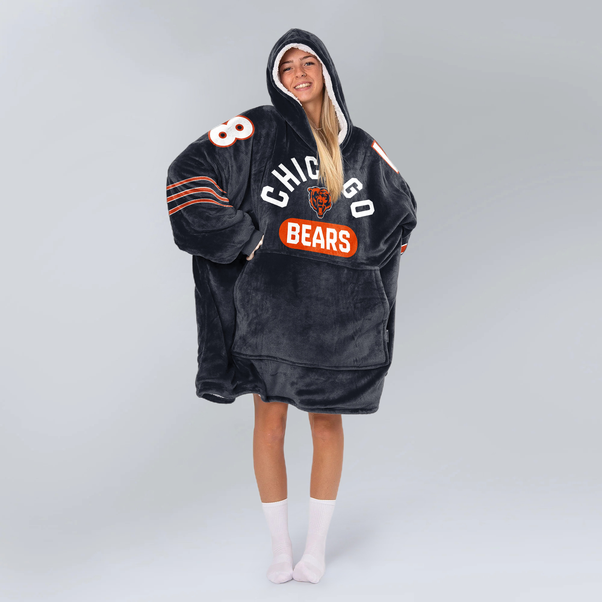 Adult CM 18 Chicago Football Unisex Blanket Hoodie