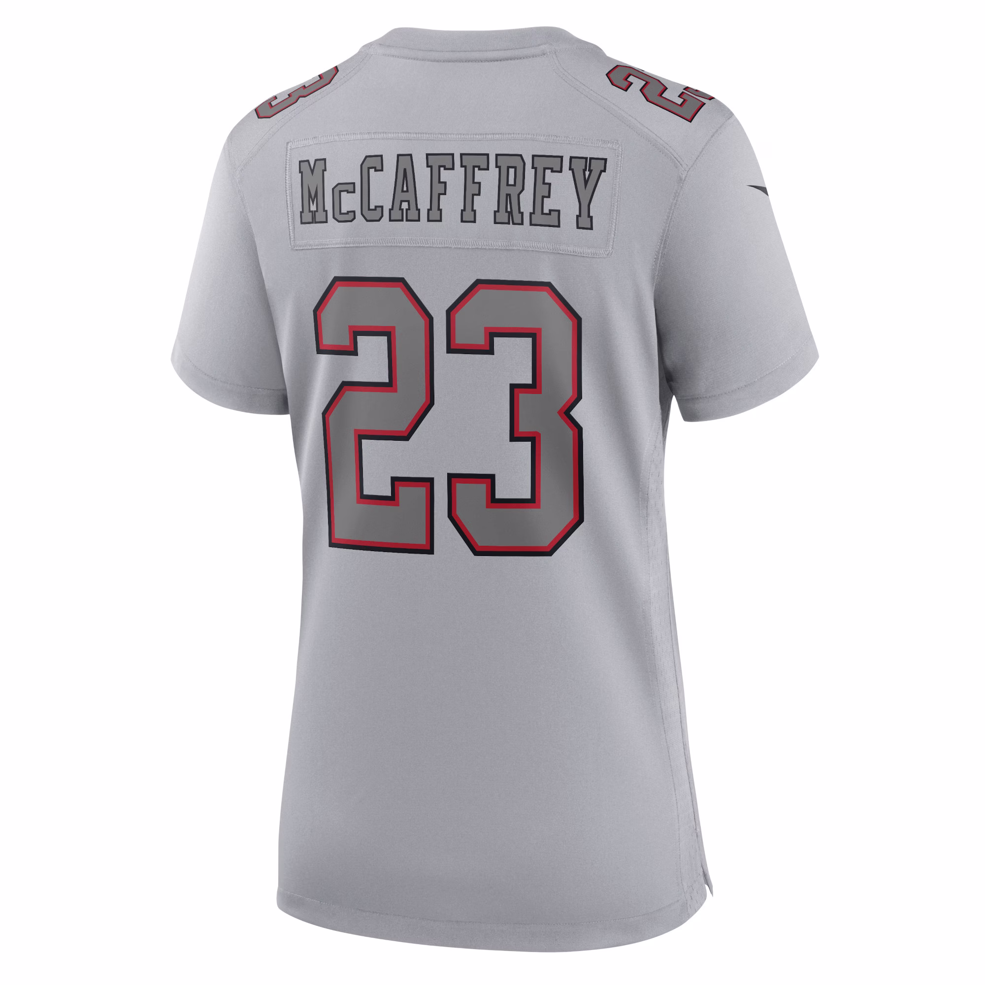 Christian McCaffrey San Francisco 49ers  Women's 2023 Super Bowl LVIII Atmosphere Fashion Game Jersey - Gray