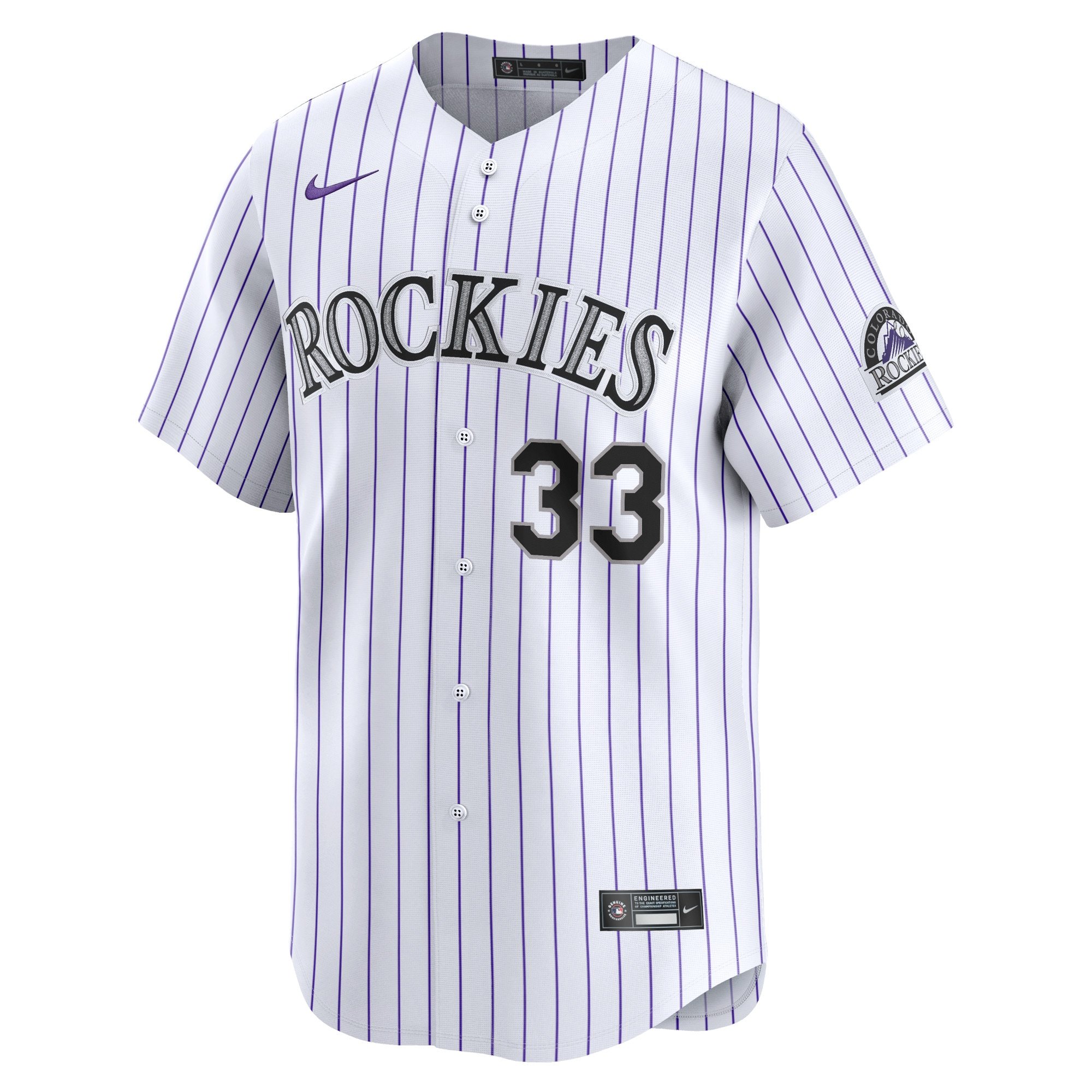 Men's Colorado Rockies Larry Walker  White Home Limited Player Jersey