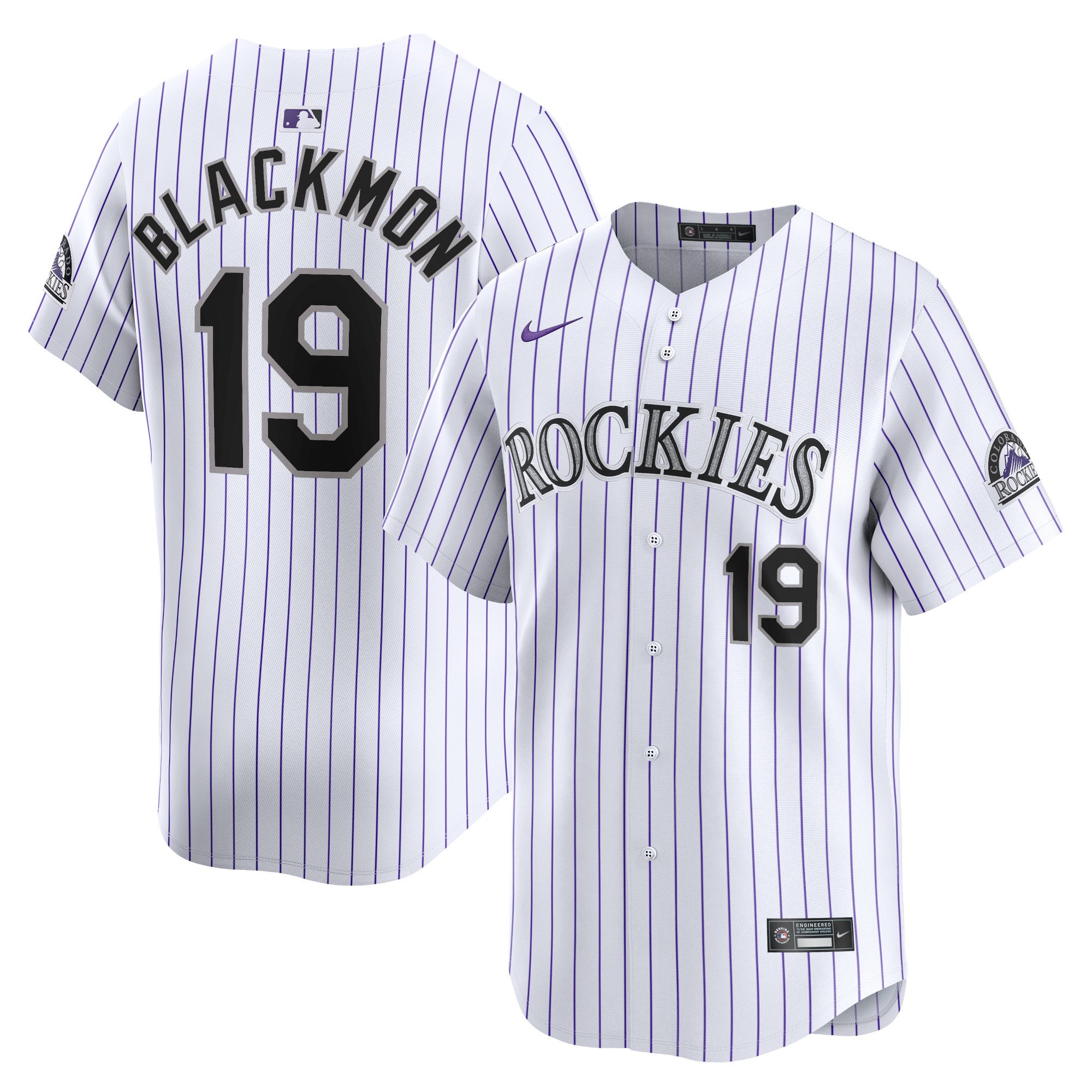 Men's Colorado Rockies Charlie Blackmon  White Home Limited Player Jersey