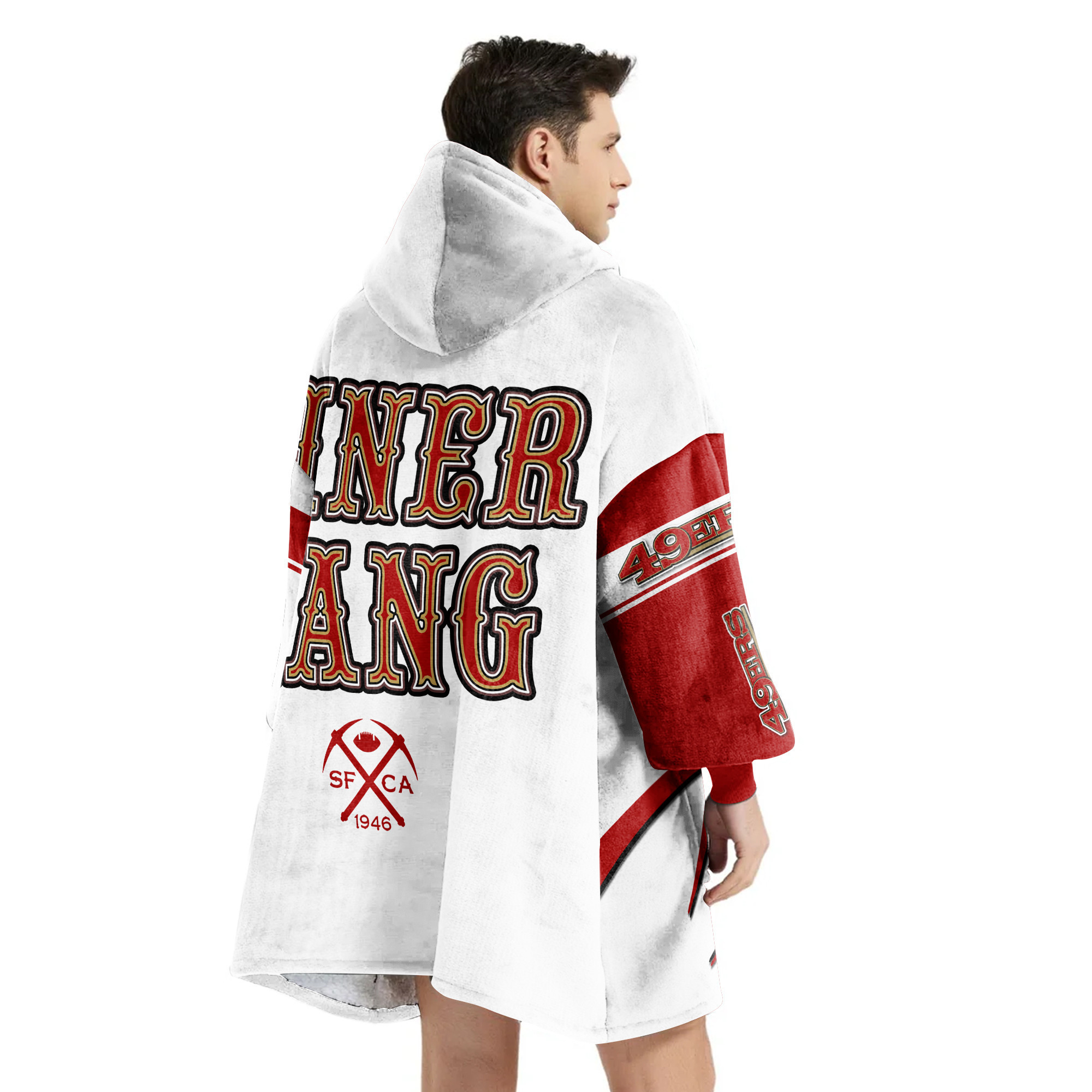 Adult San Francisco 49ers Football Unisex Blanket Hoodie