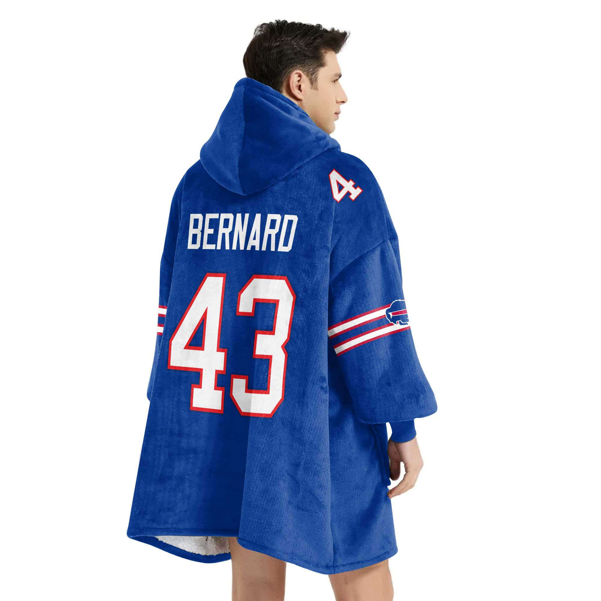 Adult 43 Buffalo Football Unisex Blanket Hoodie