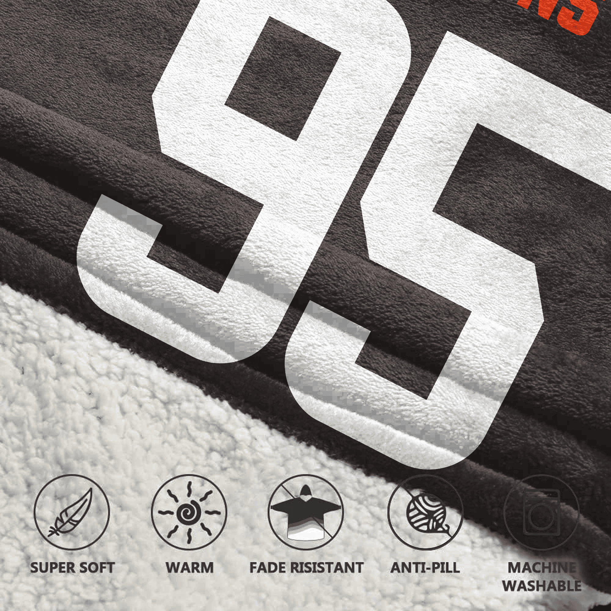 Adult M.G 95 Captain Cleveland Football Unisex Blanket Hoodie