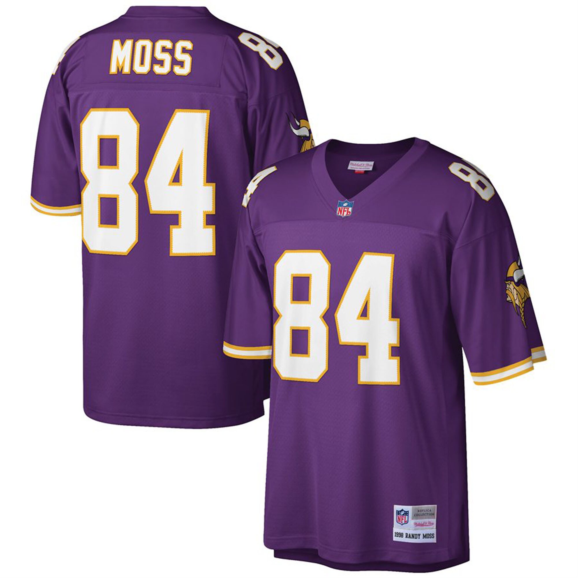 Randy Moss Minnesota Vikings  Big & Tall 1998 Retired Player Replica Jersey - Purple