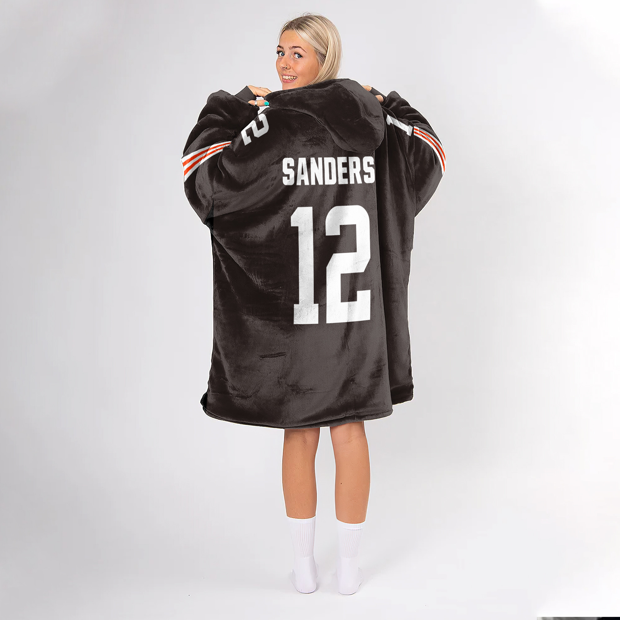 Adult S.S 12 Cleveland Football Unisex Blanket Hoodie