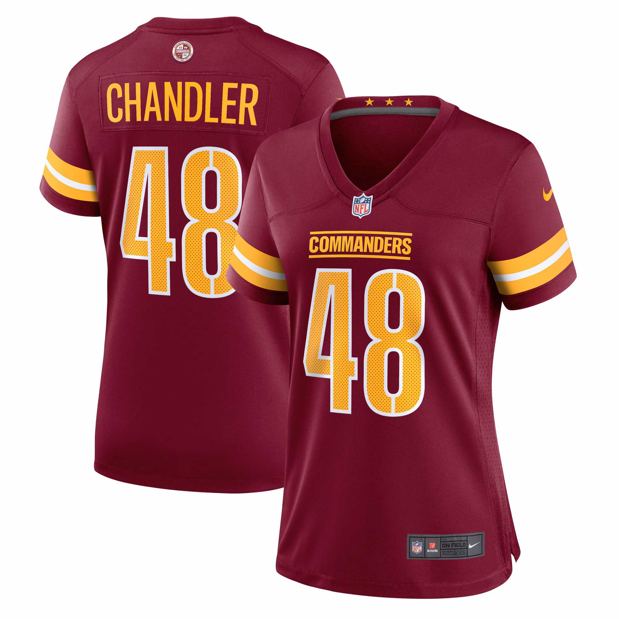 Sean Chandler Washington Commanders Women's  Game Jersey -  Burgundy