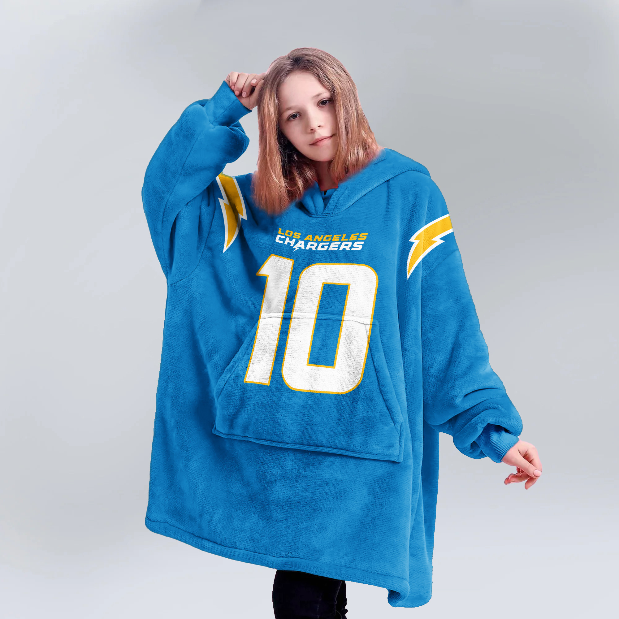 Adult JH 10 Los Angeles Football Unisex Blanket Hoodie
