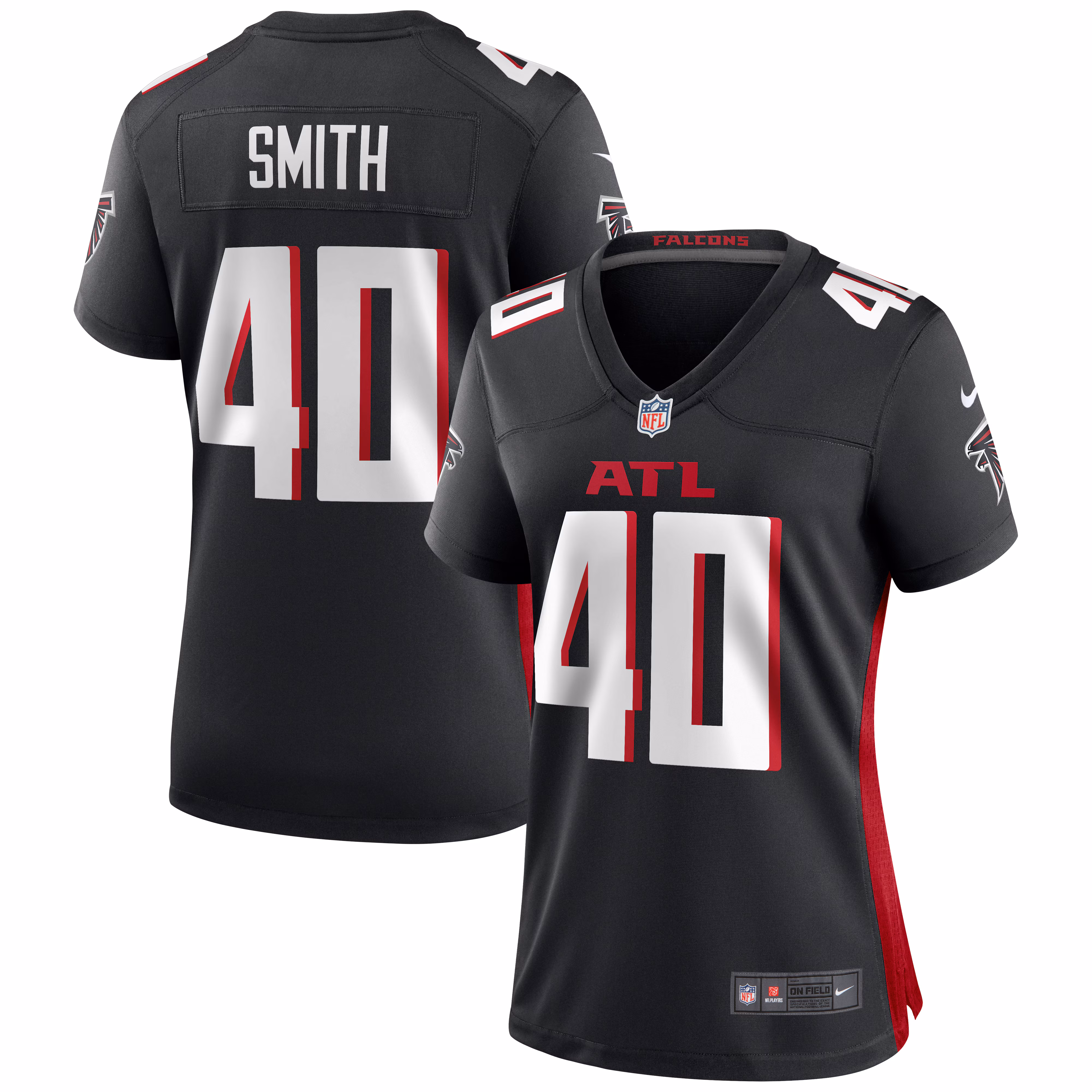 Keith Smith Atlanta Falcons Women's Game Jersey - Black