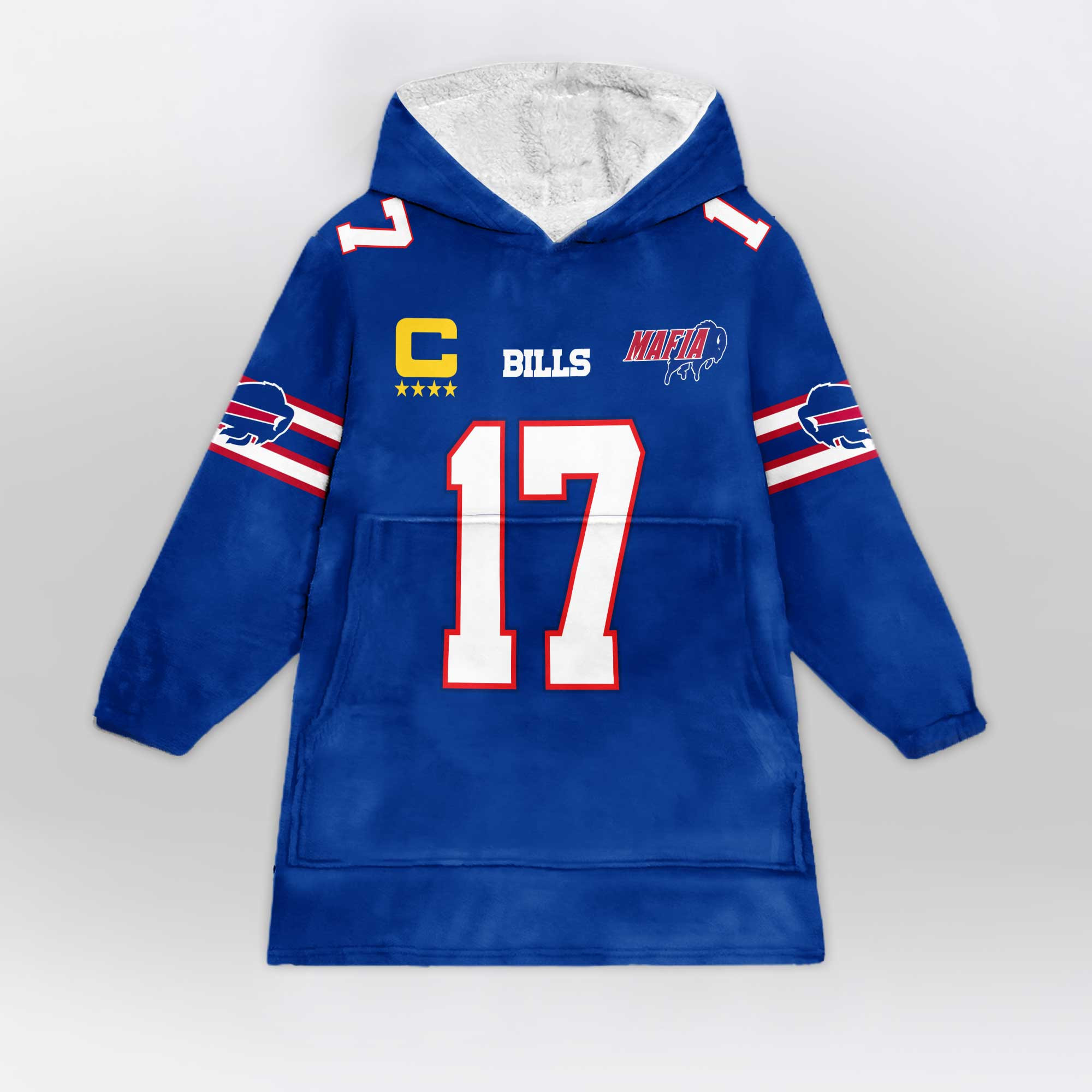 Adult Mafia 17 Buffalo Football Unisex Blanket Hoodie