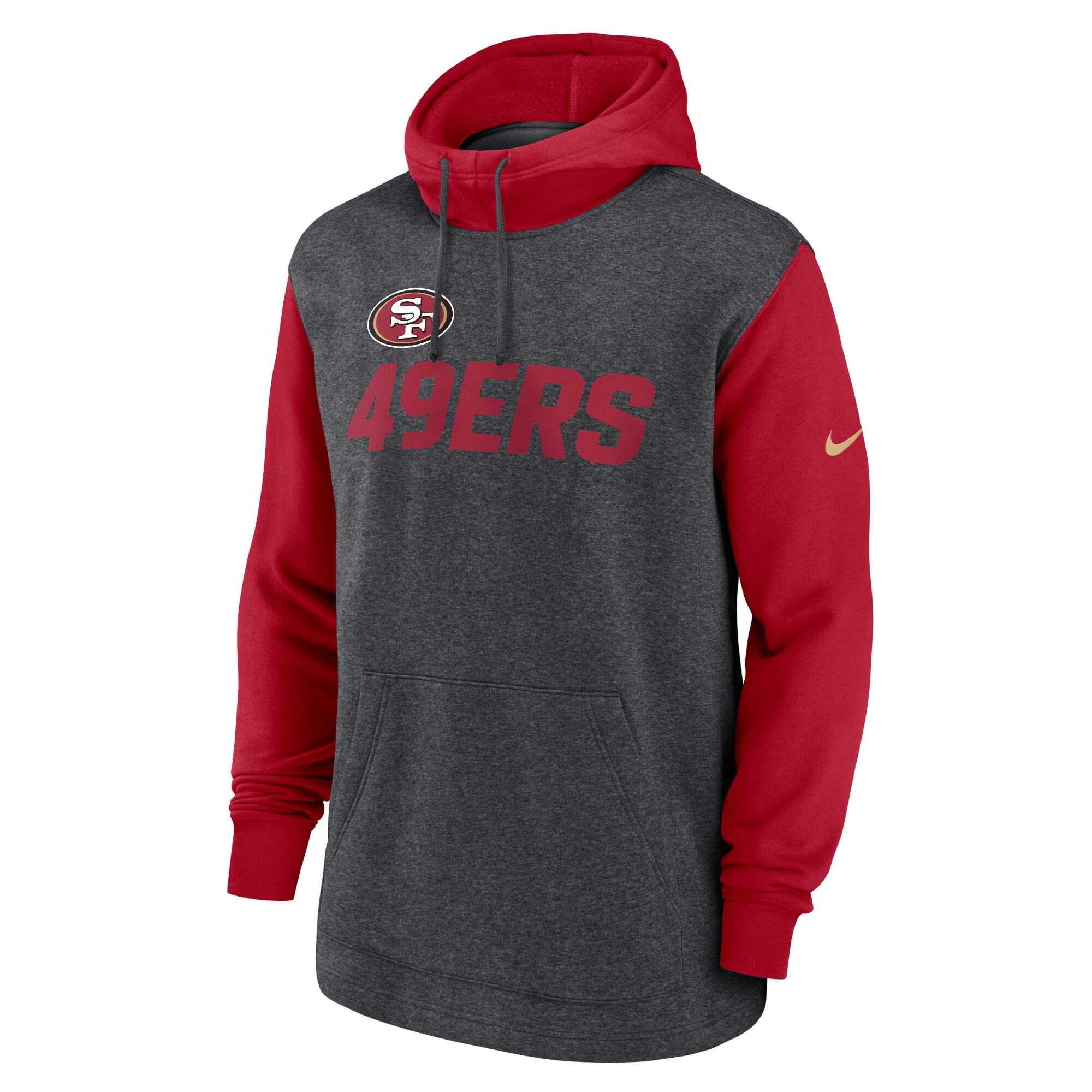 San Francisco 49ers 49ers Surrey Legacy Pullover Hoodie - Heathered Charcoal/Scarlet