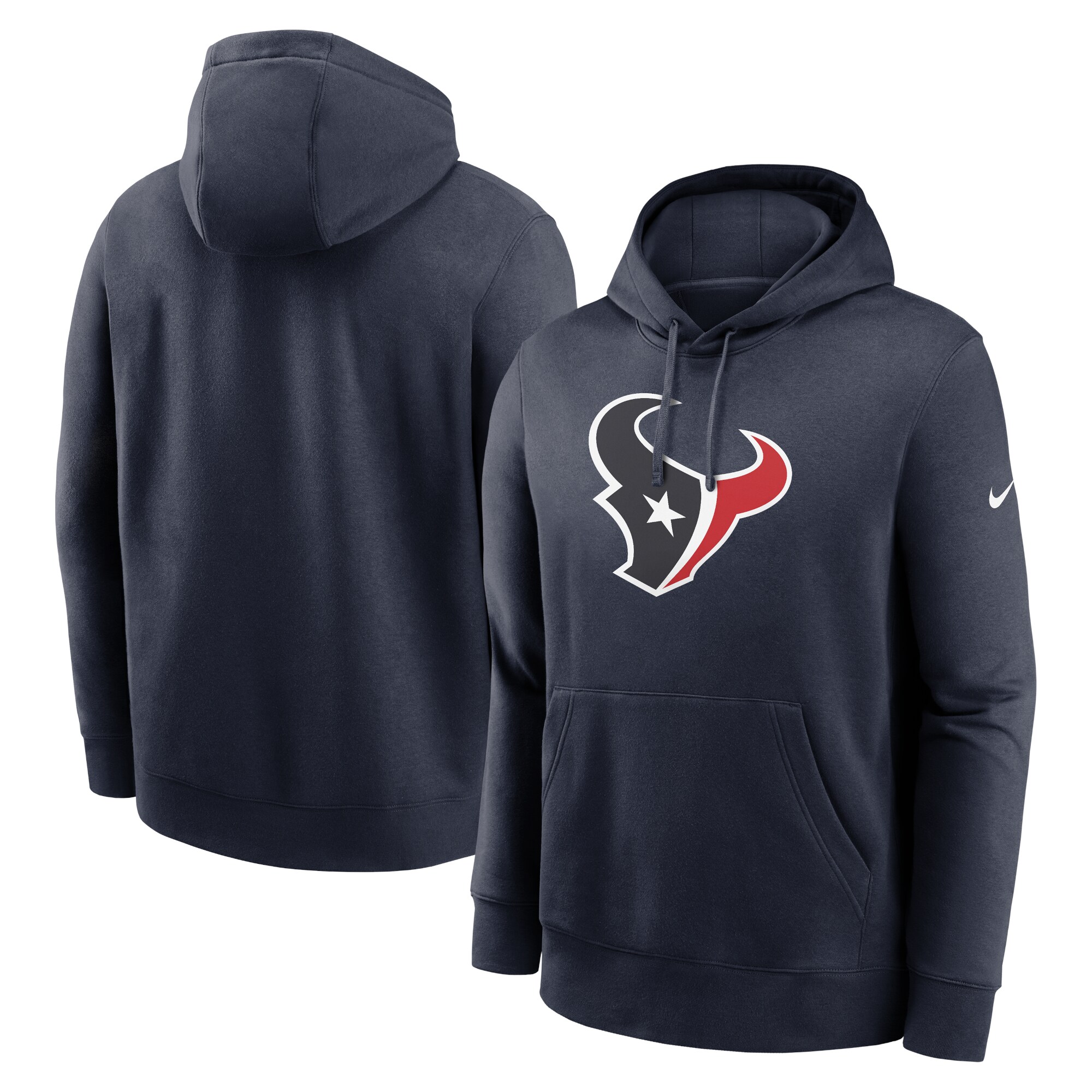 Houston Texans Rewind Club Logo Pullover Hoodie - Navy