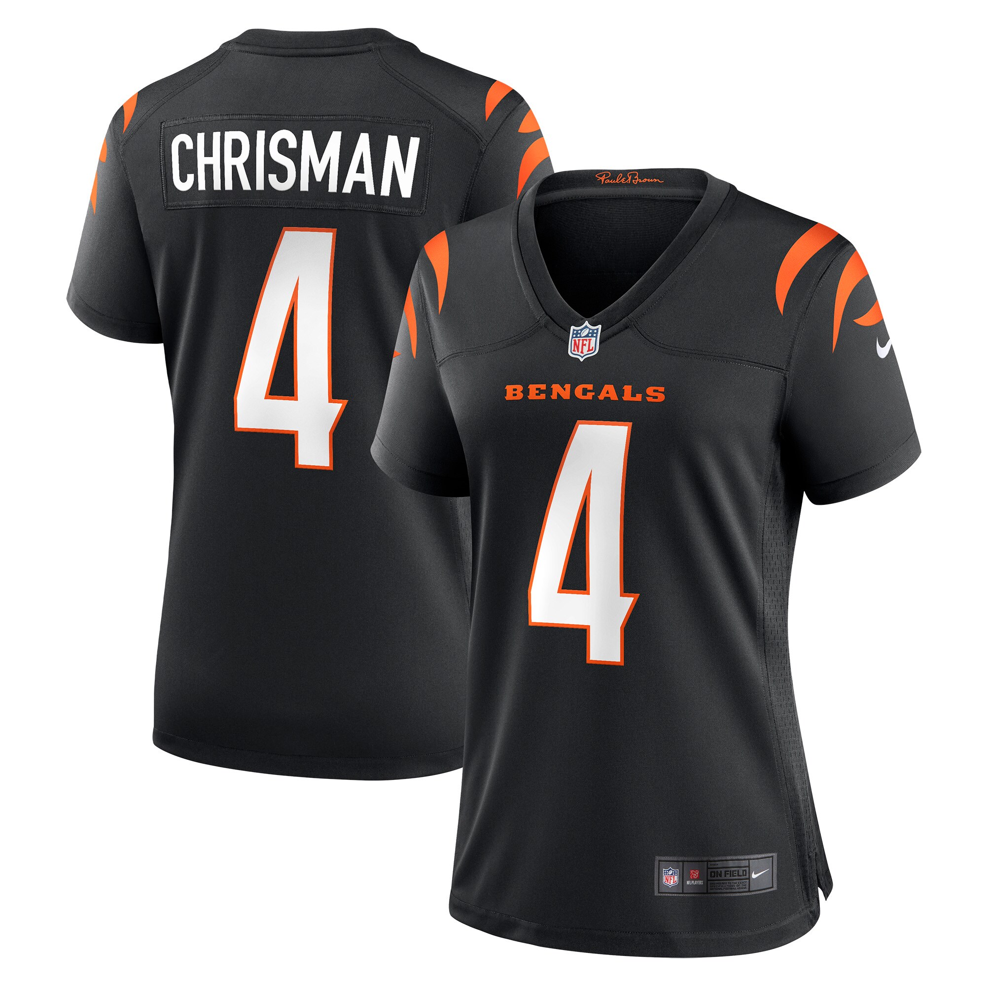 Drue Chrisman Cincinnati Bengals  Women's Game Jersey - Black