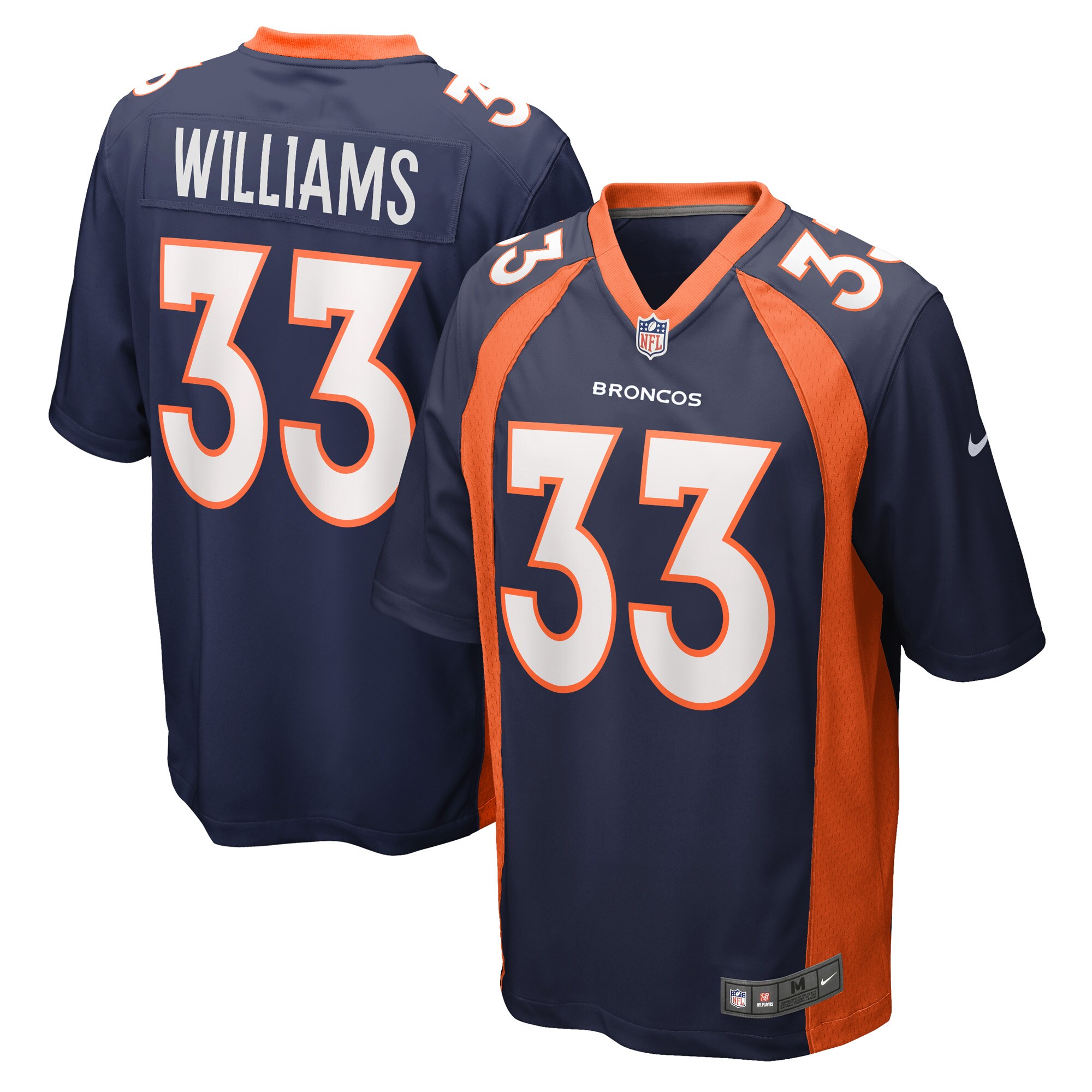 Javonte Williams Denver Broncos  Home Game Player Jersey - Navy