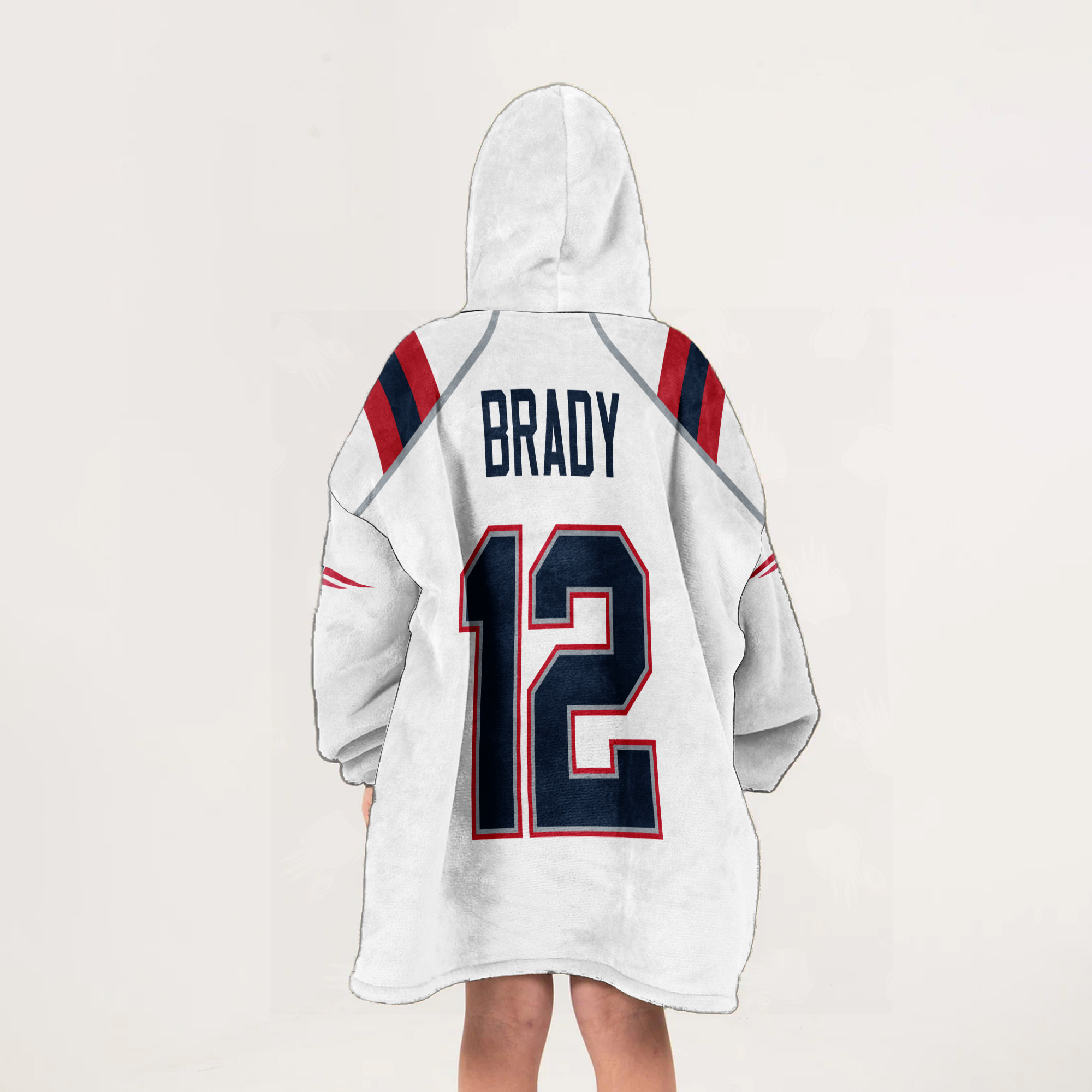 Adult TB 12 New England Football Unisex Blanket Hoodie