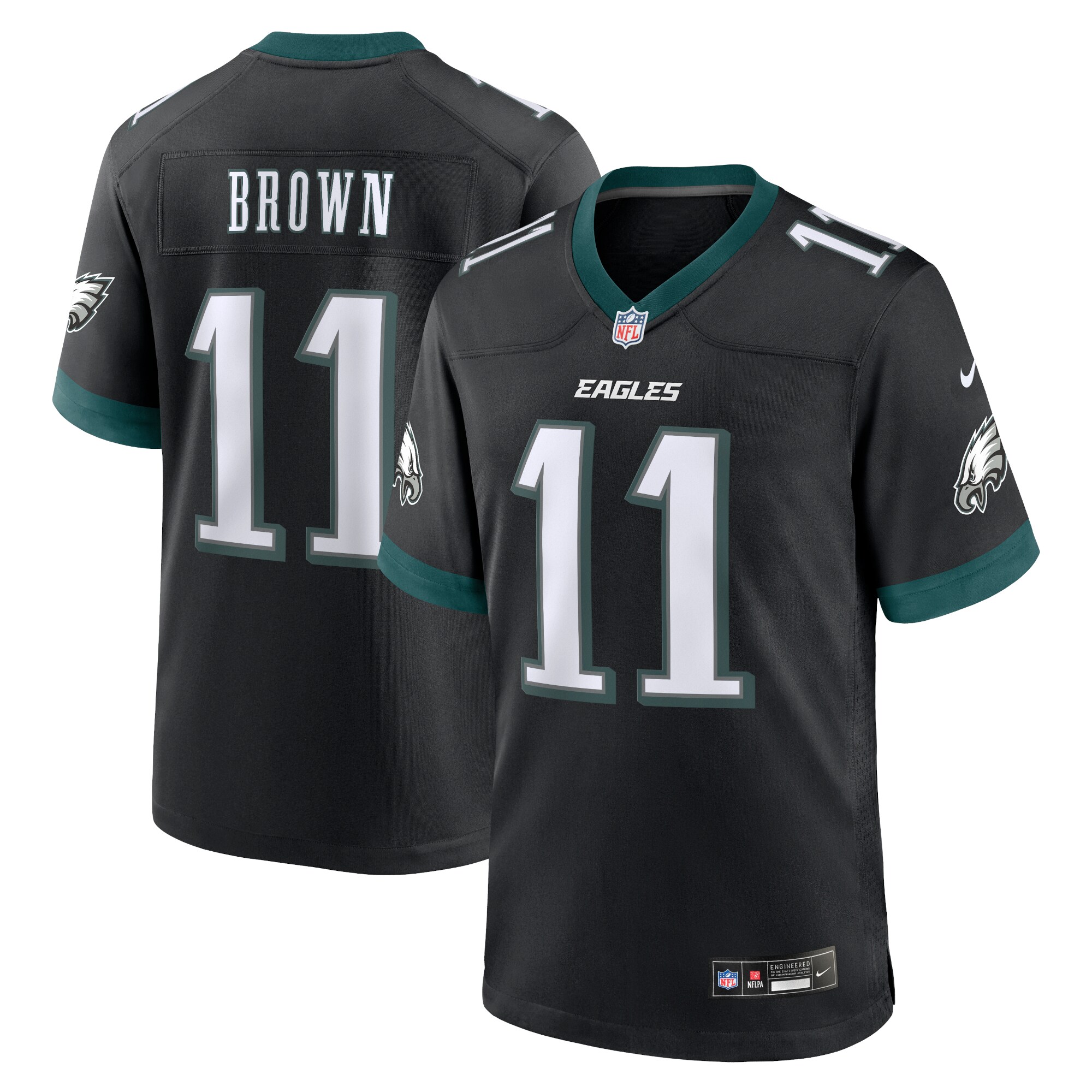 A.J. Brown Philadelphia Eagles #11 Alternate Game Jersey - Black