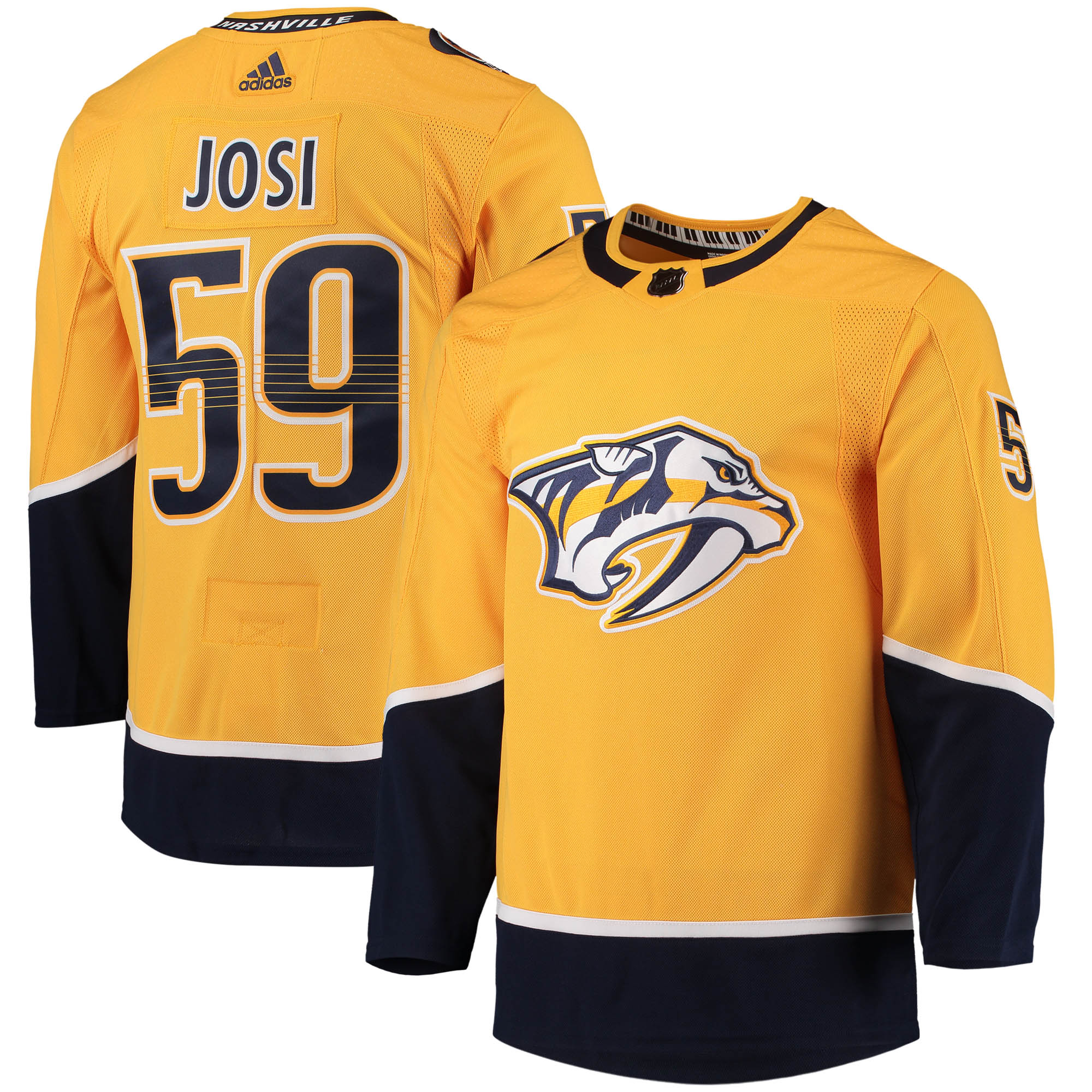 Roman Josi Nashville Predators  Home Primegreen Authentic Pro Player Jersey - Gold